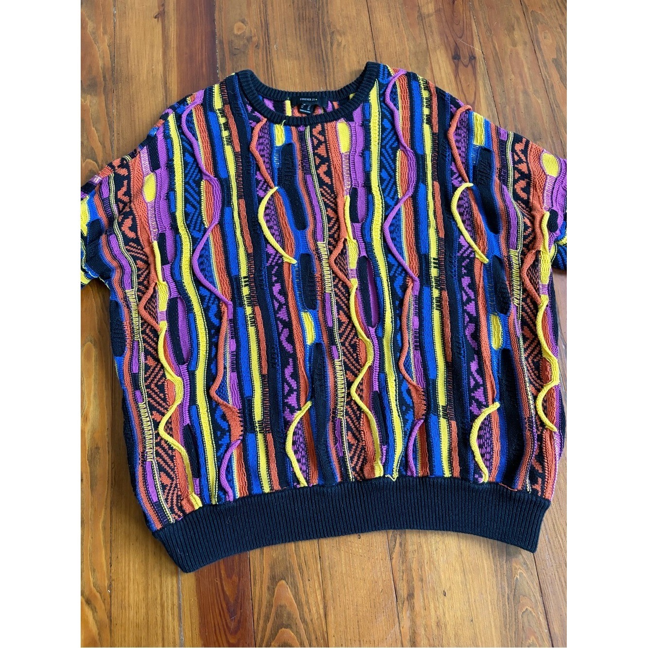 Forever 21 Coogi Inspired 90&rsquo;s Retro Sweater Multicolored Size 1X