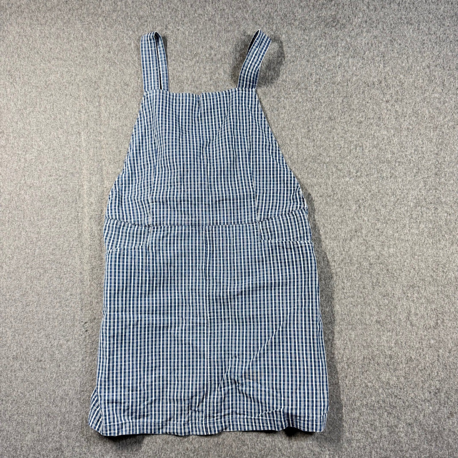 Vintage EXP Jeans by Express Blue Gingham Pinafore Dress Womens Large Cotton