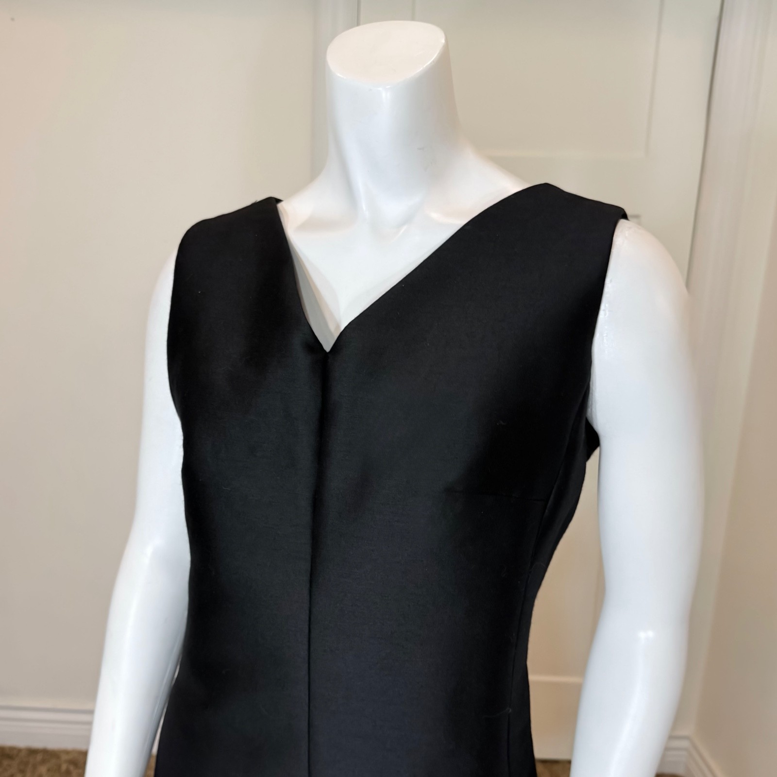 Vintage 60&rsquo;s RHINESTONE ASIAN JACKET x DRESS SET M MCM Retro Black Office Suit