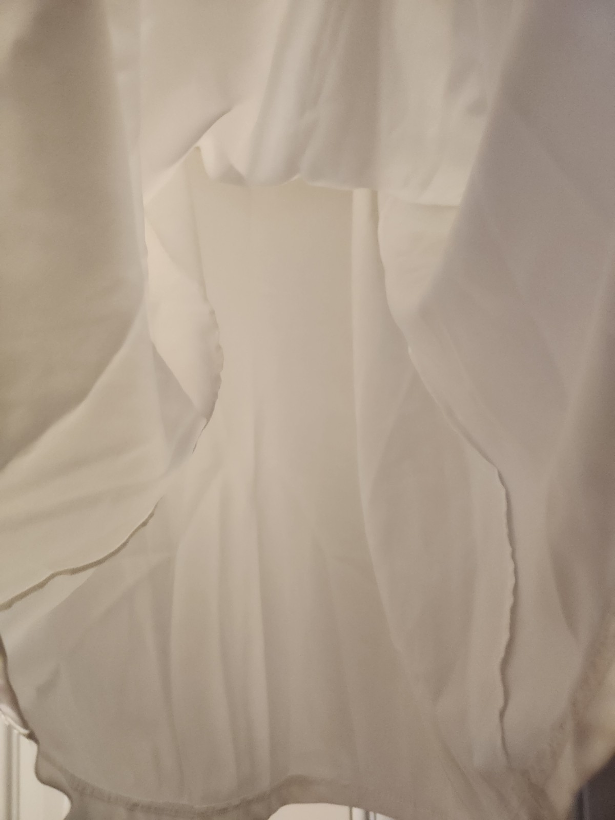 VTG Vanity Fair Ivory Polyester Lace Trim Full Slip Dress Size 40