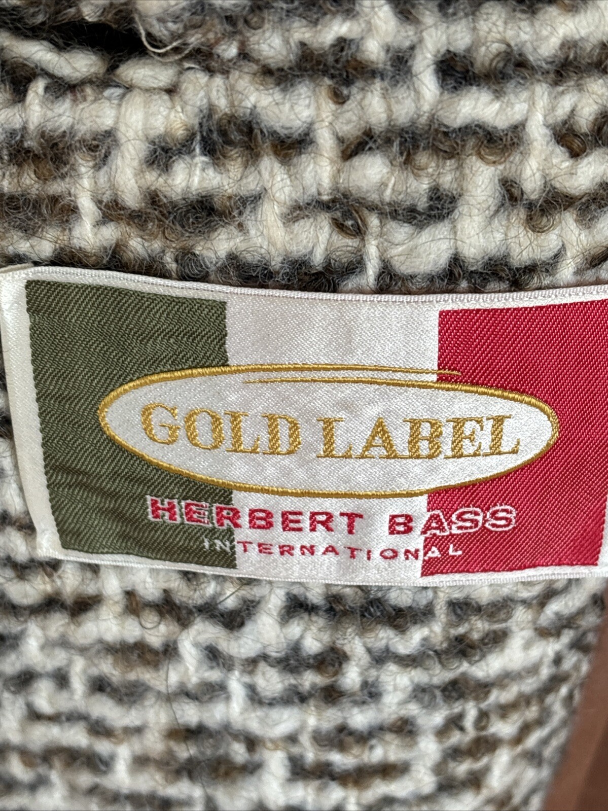 Herbert Bass Wool Coat M* Big Buttons Union Label True Vintage Boucle Nubby
