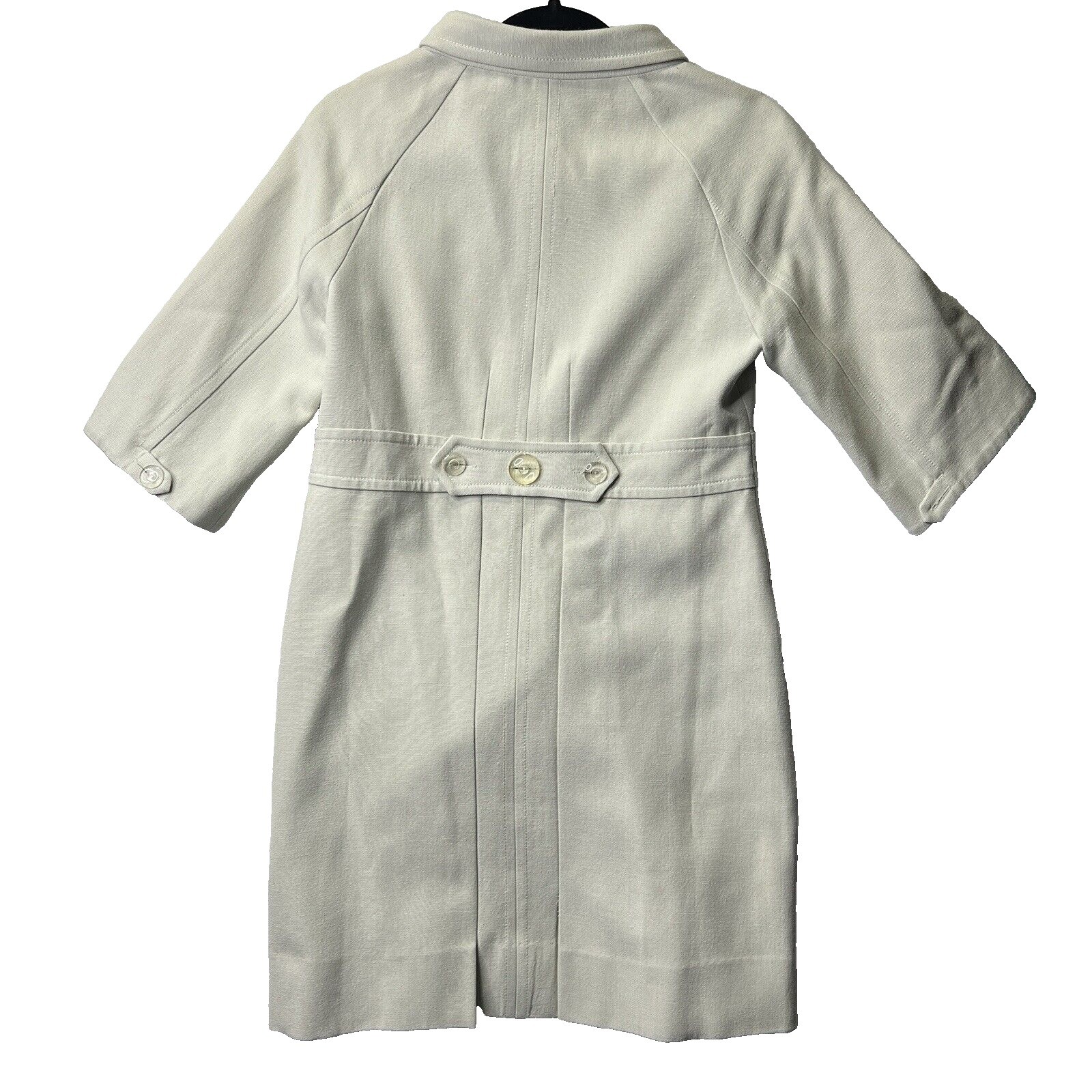 Original Penguin Silk Wool Cotton Zip Coat Jacket Cream Floral Lined Sz 4 Prep