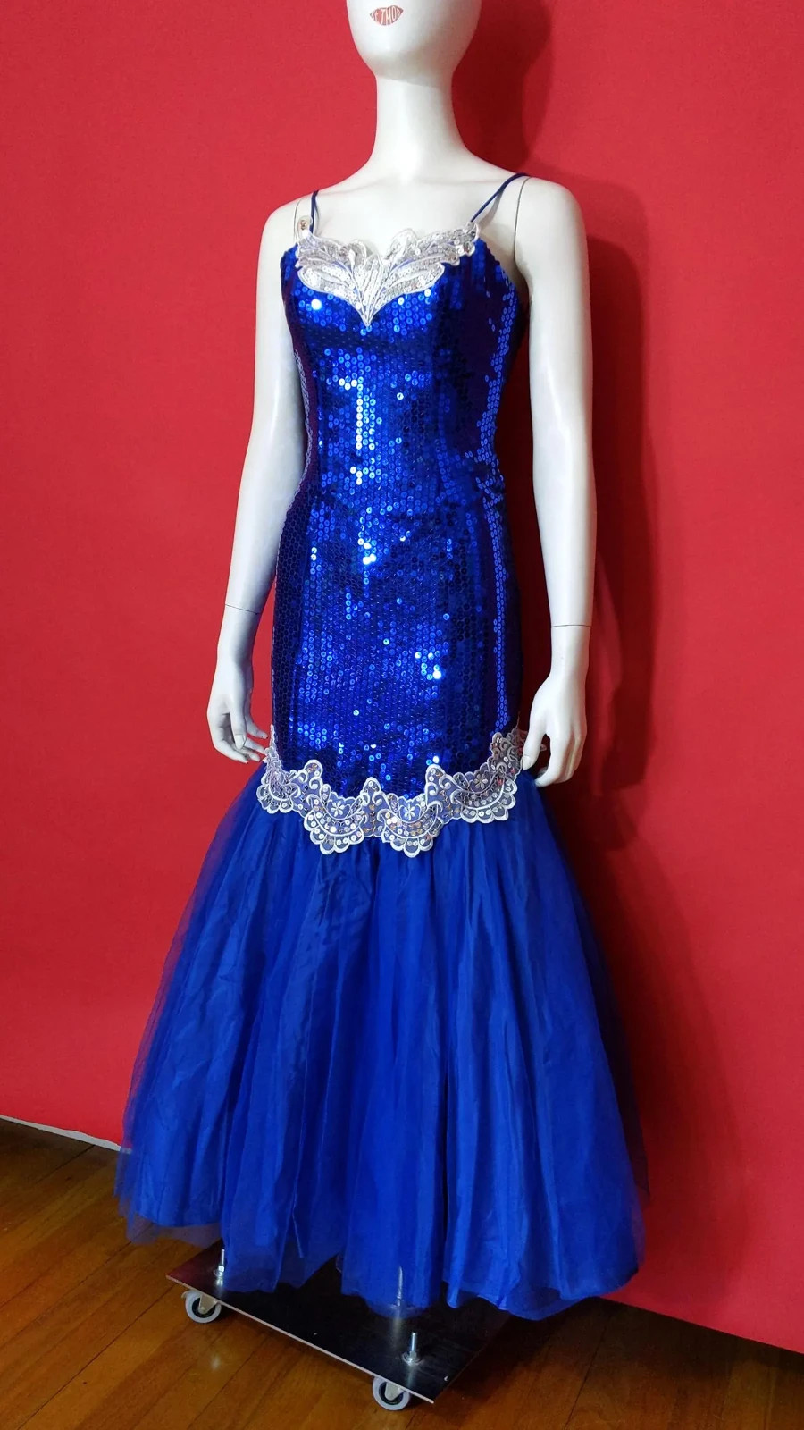 Sparkly Vintage 80s Sequin Drop Waist Fluffy Puffy Party Dress by Flirtations