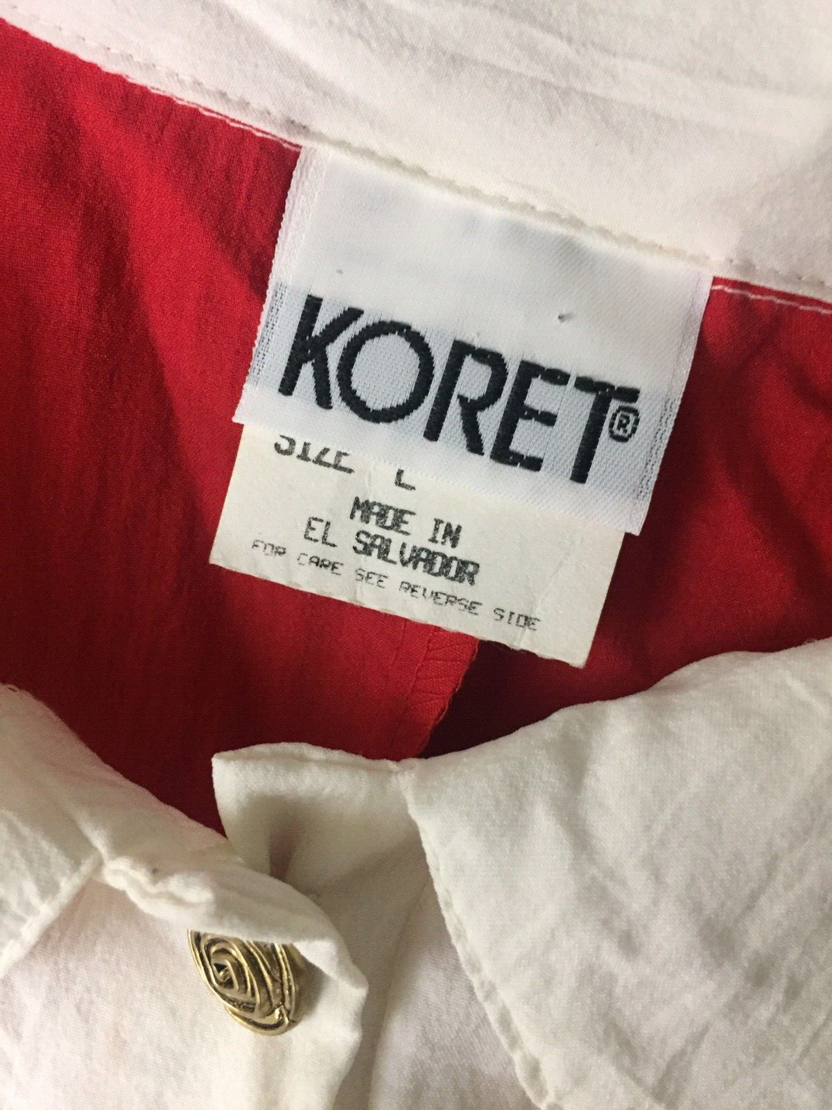 NOS NWT KORET Size Large Retro Western Native American Southwest Top Blouse