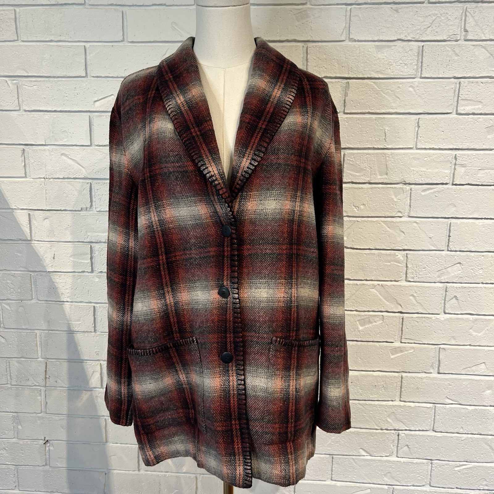 Vintage 90s Arizona Flannel Plaid Women&rsquo;s Jacket Womens M L