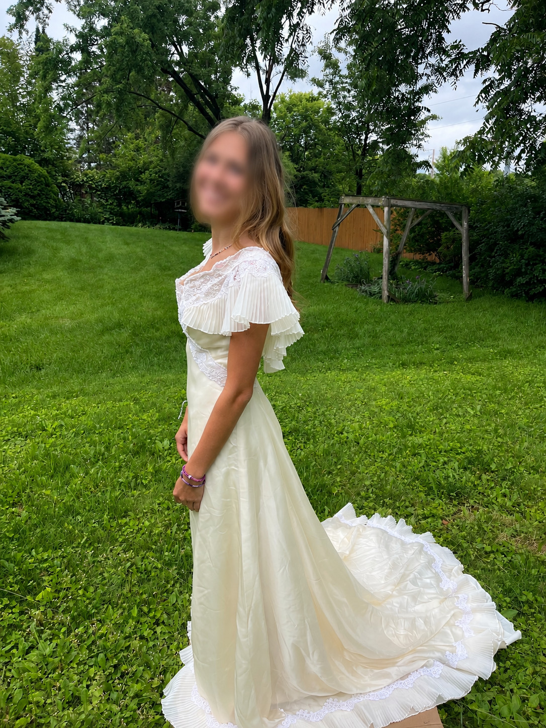 1970s William Cahill California Wedding Dress XS/sz 0, Cream Color