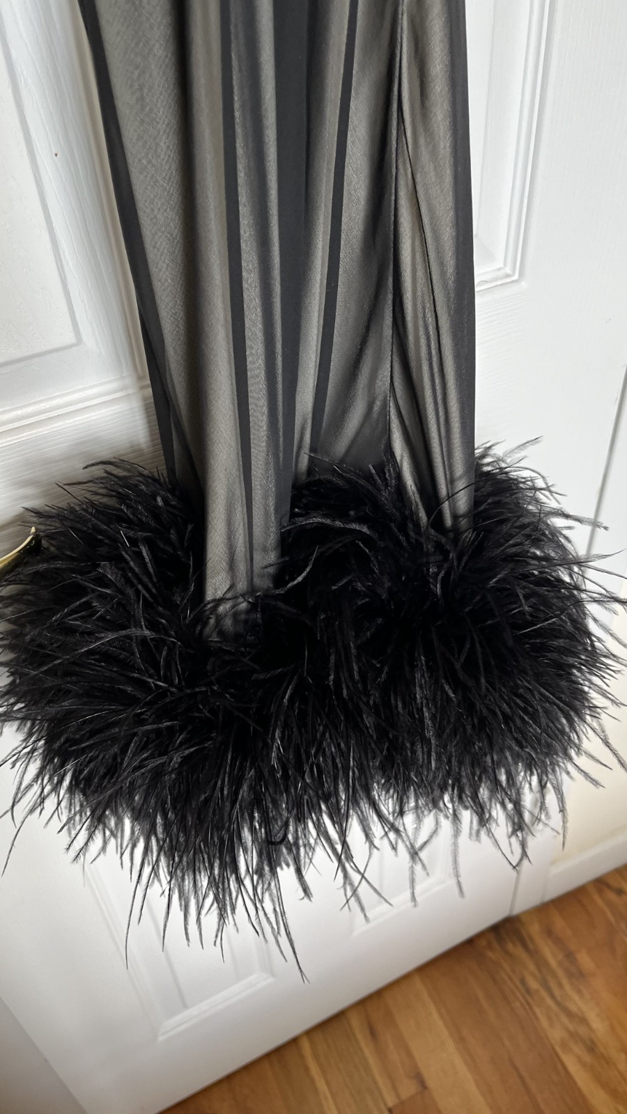 Vintage 1990s Narciso Rodriguez Sample Slip Dress Feather Hem (No Label)