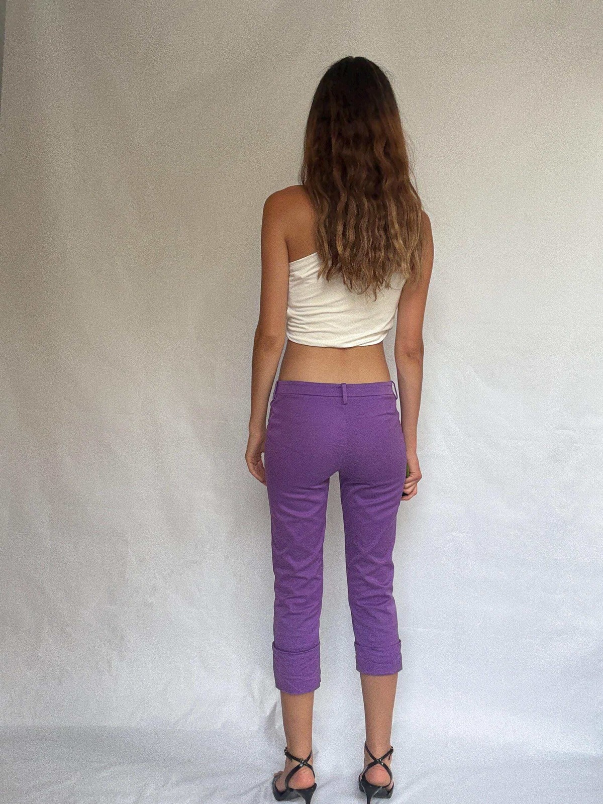 Versace purple cropped pants – IT 40 – made in Italy –