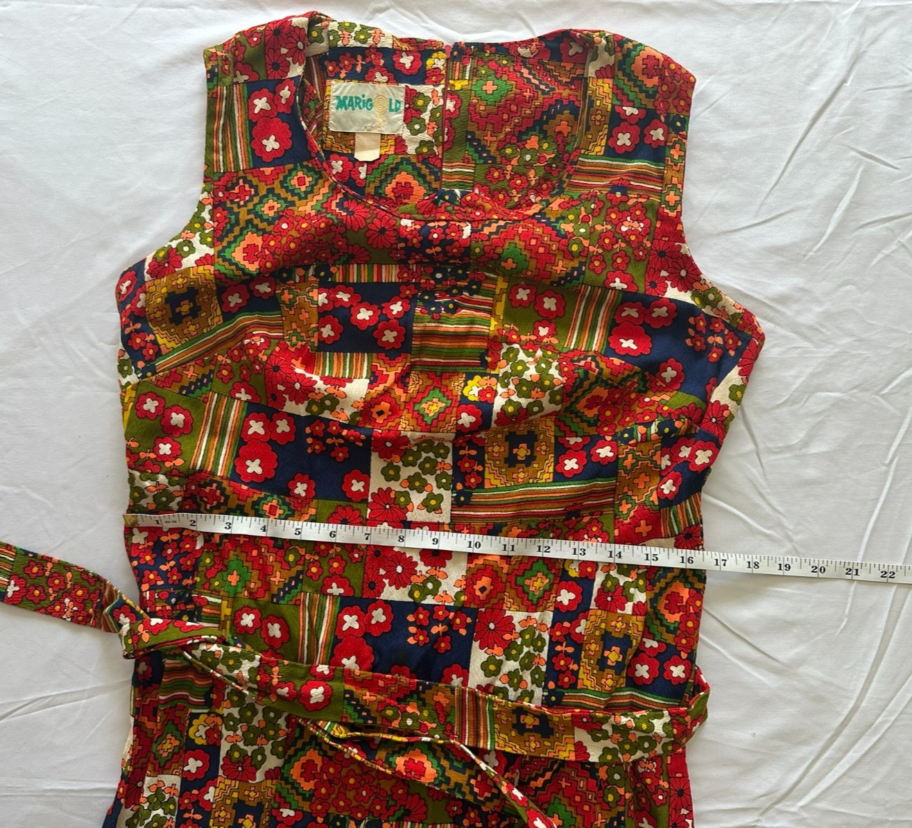 Pristine RARE Vintage Original 1960s Marigold Dress