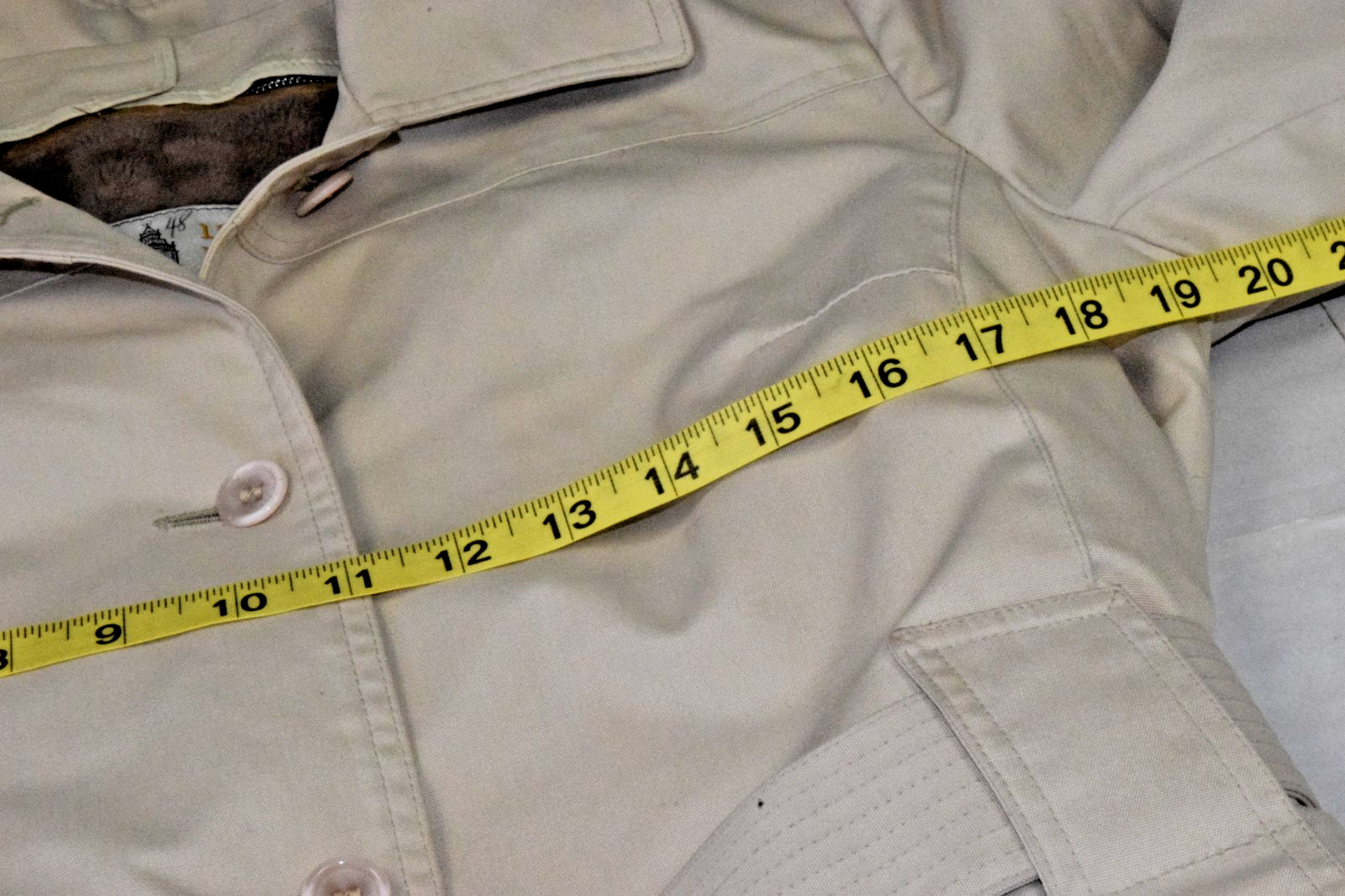 Vintage London Fog Coat Size S 70s Beige Knaki Double Lined Zip Out Made USA