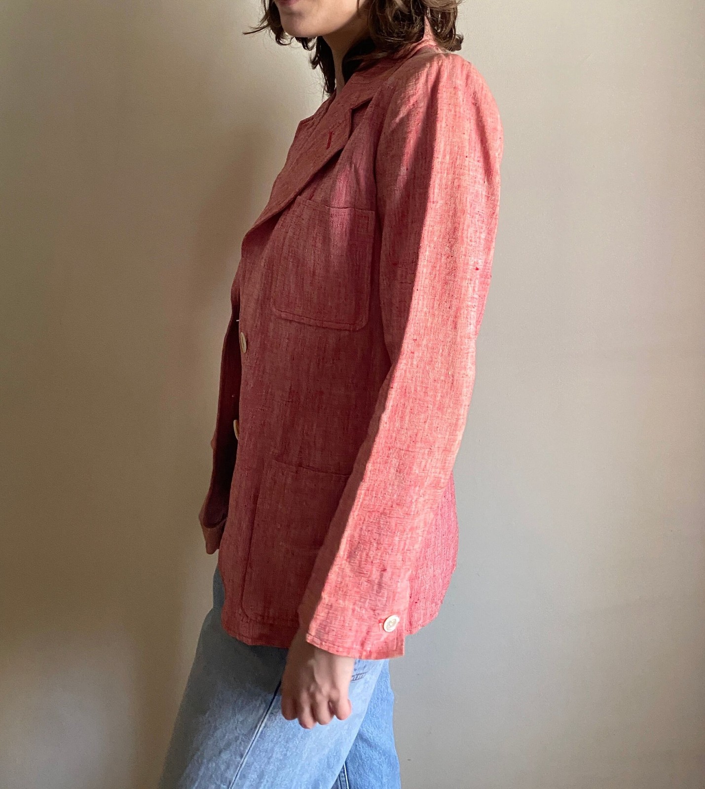 1970s Yves Saint Laurent blazer / 70s tailored linen blazer