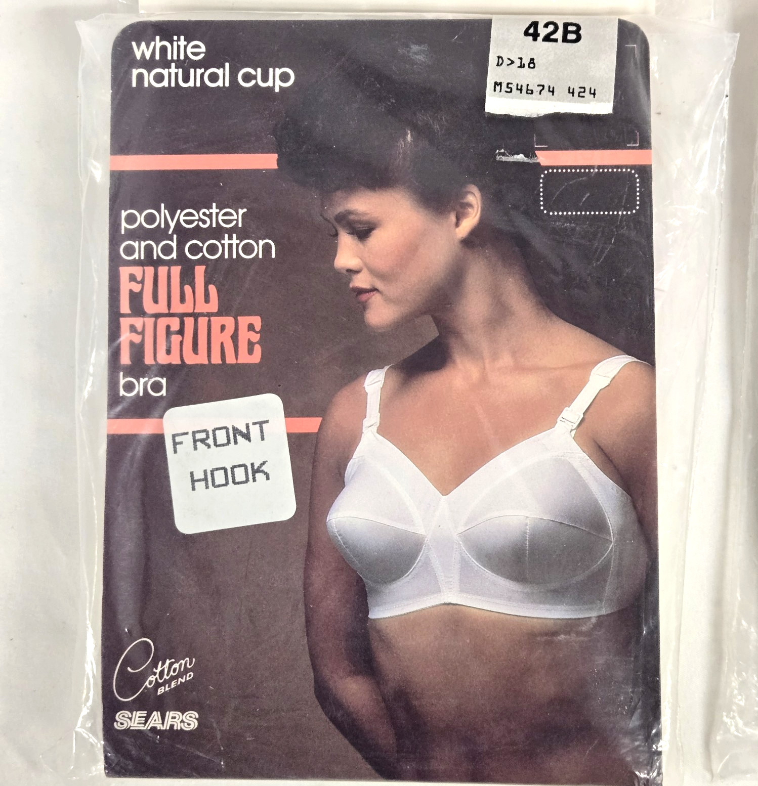4 Full Figure Pointy Bra 1960&rsquo;s Grannycore 42B Sears Front Hook Polyester New
