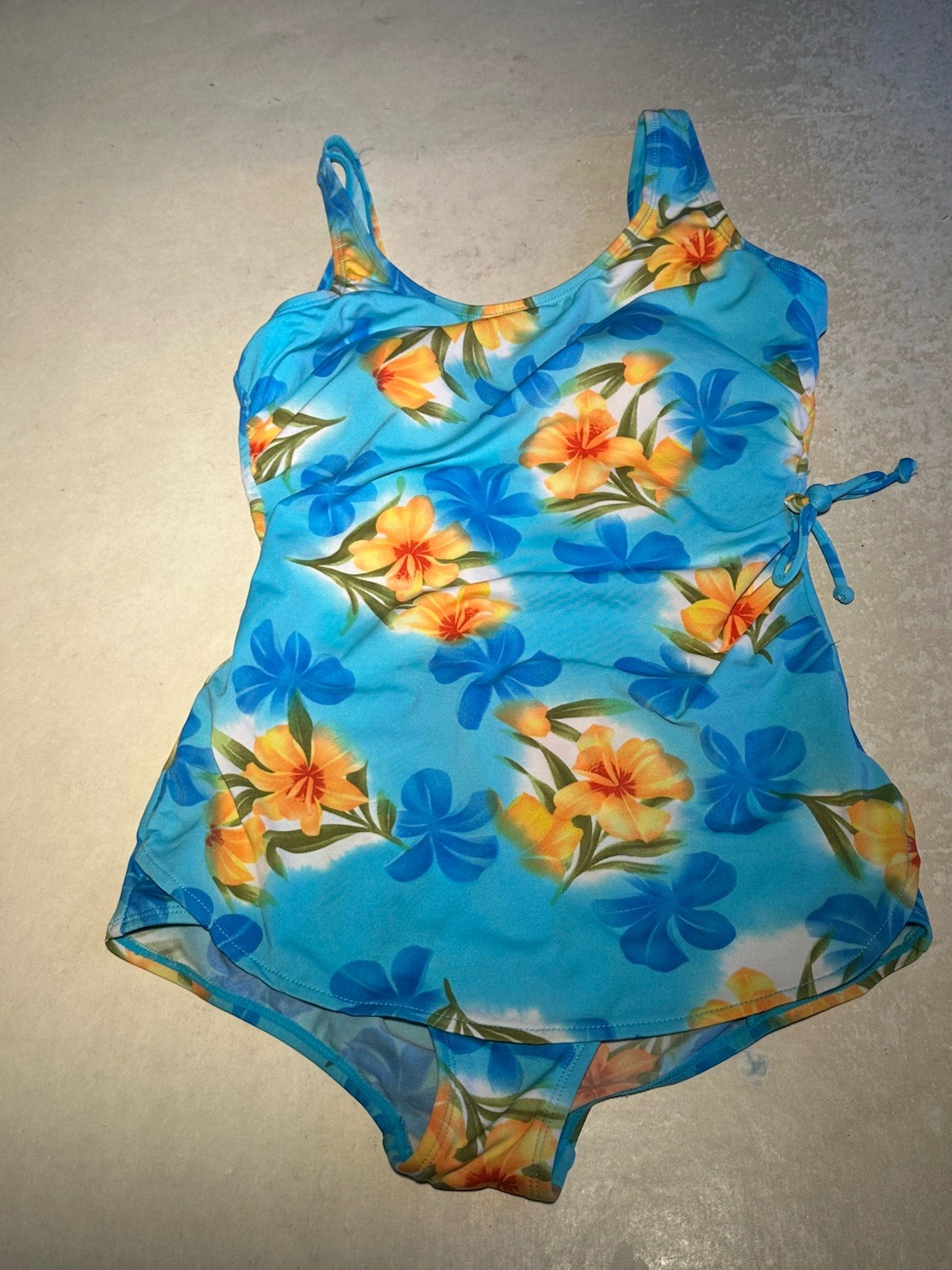 Vintage White Stag Retro Tropical Floral Print Swimsuit Sz 4-6 Pre-owned