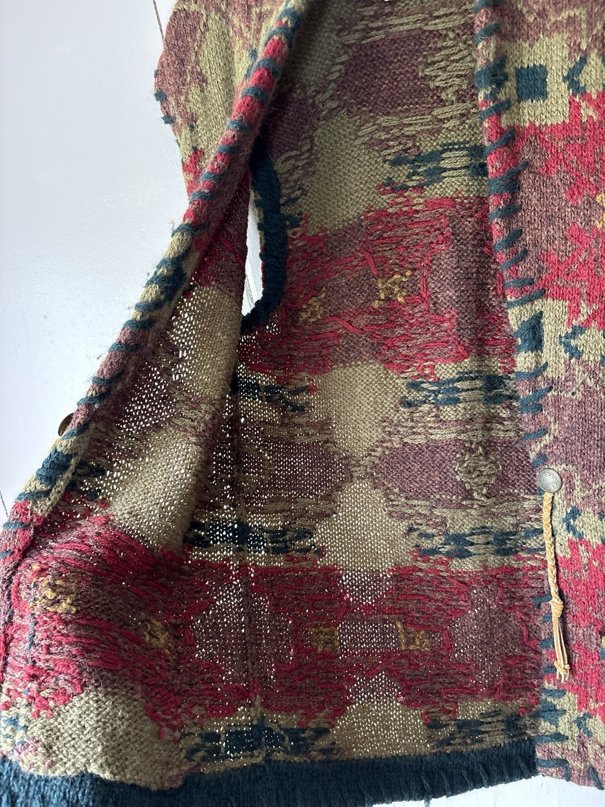Vintage Harold’s 100% Wool Hand Framed Vest Made In Hong Kong