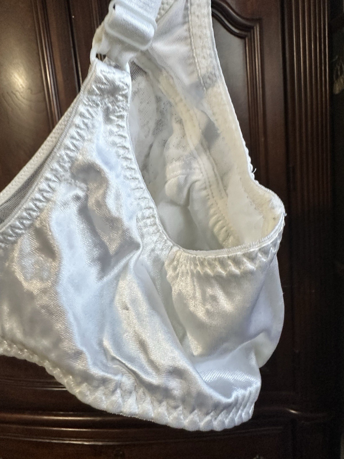 Vassarette Vintage 1980s White Lace Bra 38DDD Nylon Polyester Spandex
