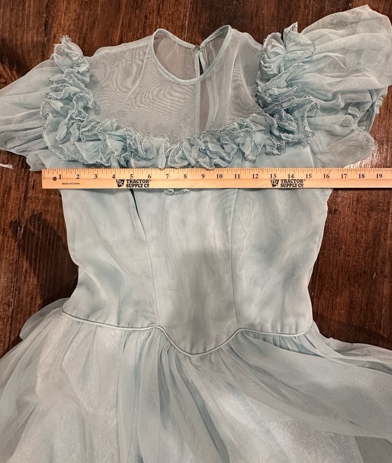 Rare 1940s Fred Perlberg Pale Blue Party Dance Gown XS/S – COSTUME OR REPAIR