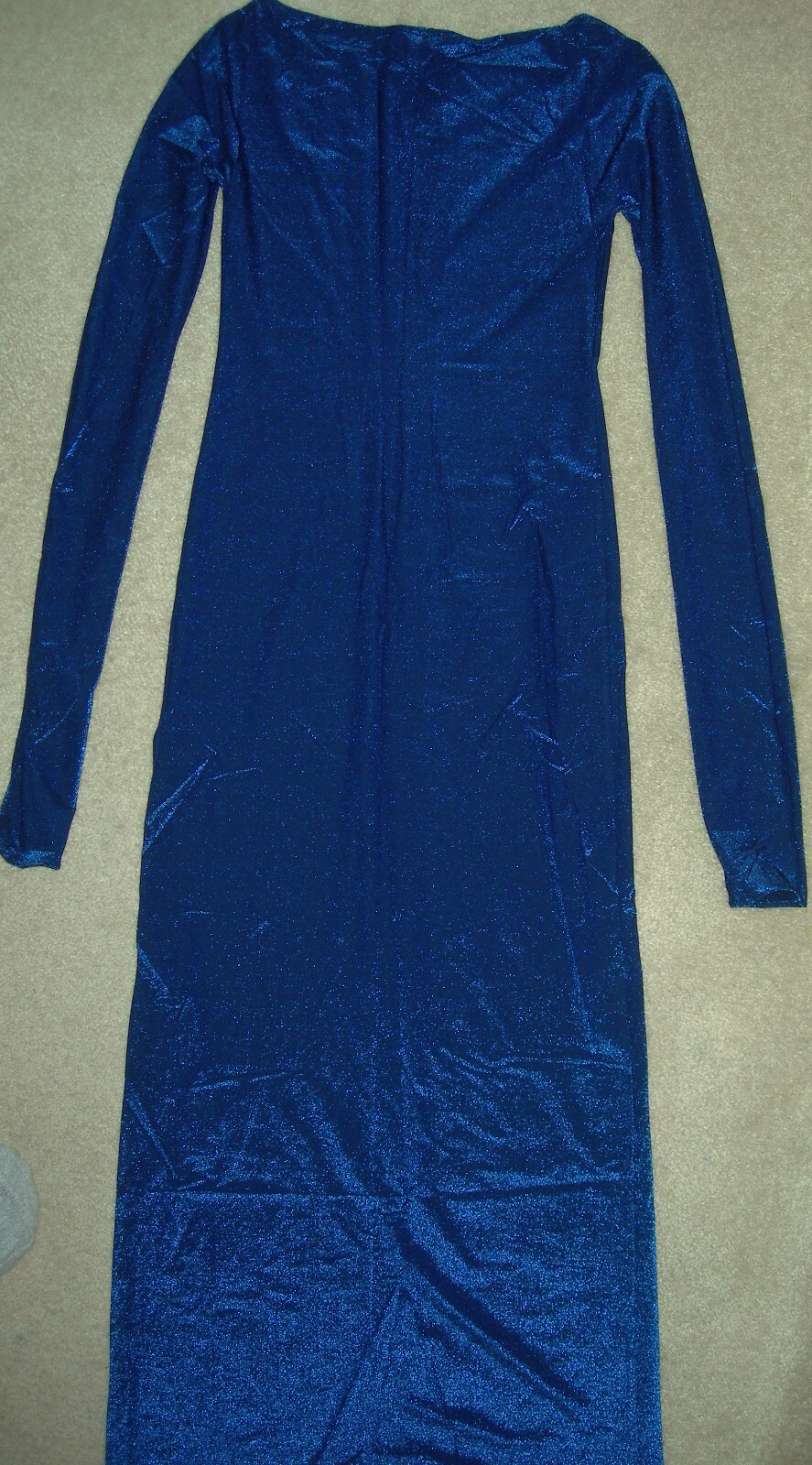 Vintage BYBLOS Blue Metallic Glittery Knit Cocktail Gown Dress XS IT 38 GLAM!