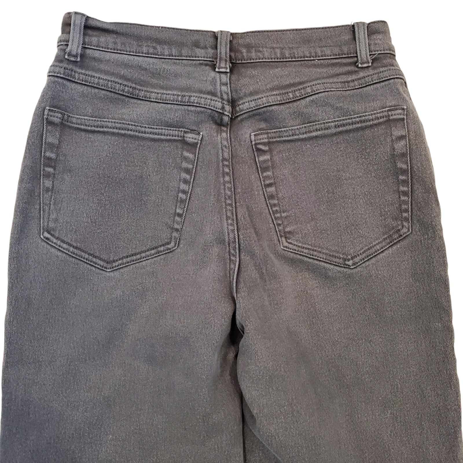 90s Gray Jeans High Waisted Gray Straight Leg Stretch Sz 6 x 29.5 Grunge