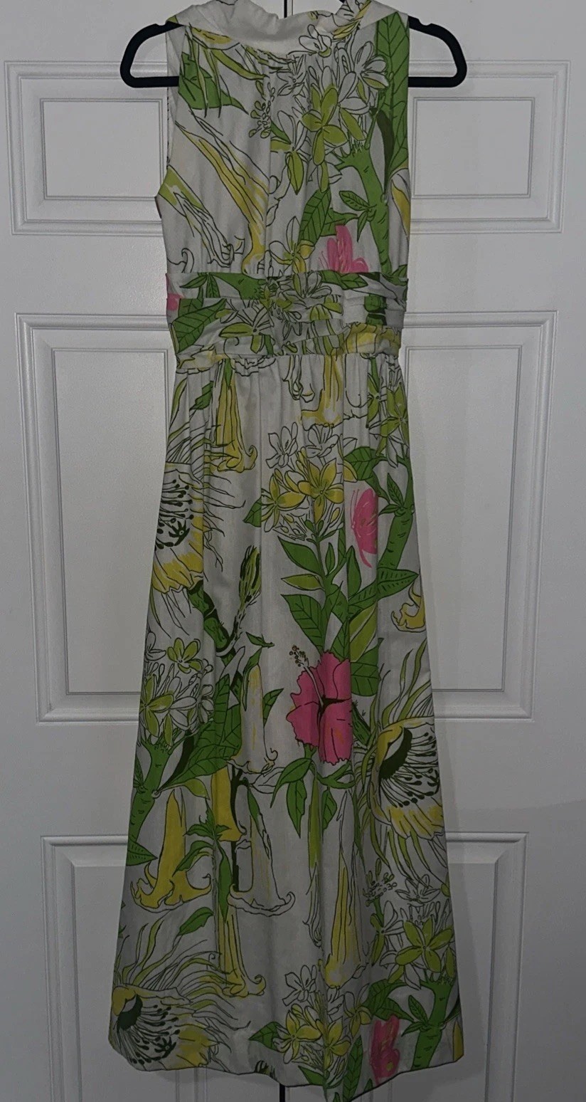 Vintage1960&rsquo;s Hawaiian Tropical Jamaica Fashion Guild Daphne Logan Dress Gown 8