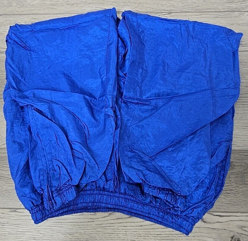 Vtg Basic Rituals Nautical Patriotic Blue Nylon Jacket & Pant Track Suit – Sz L