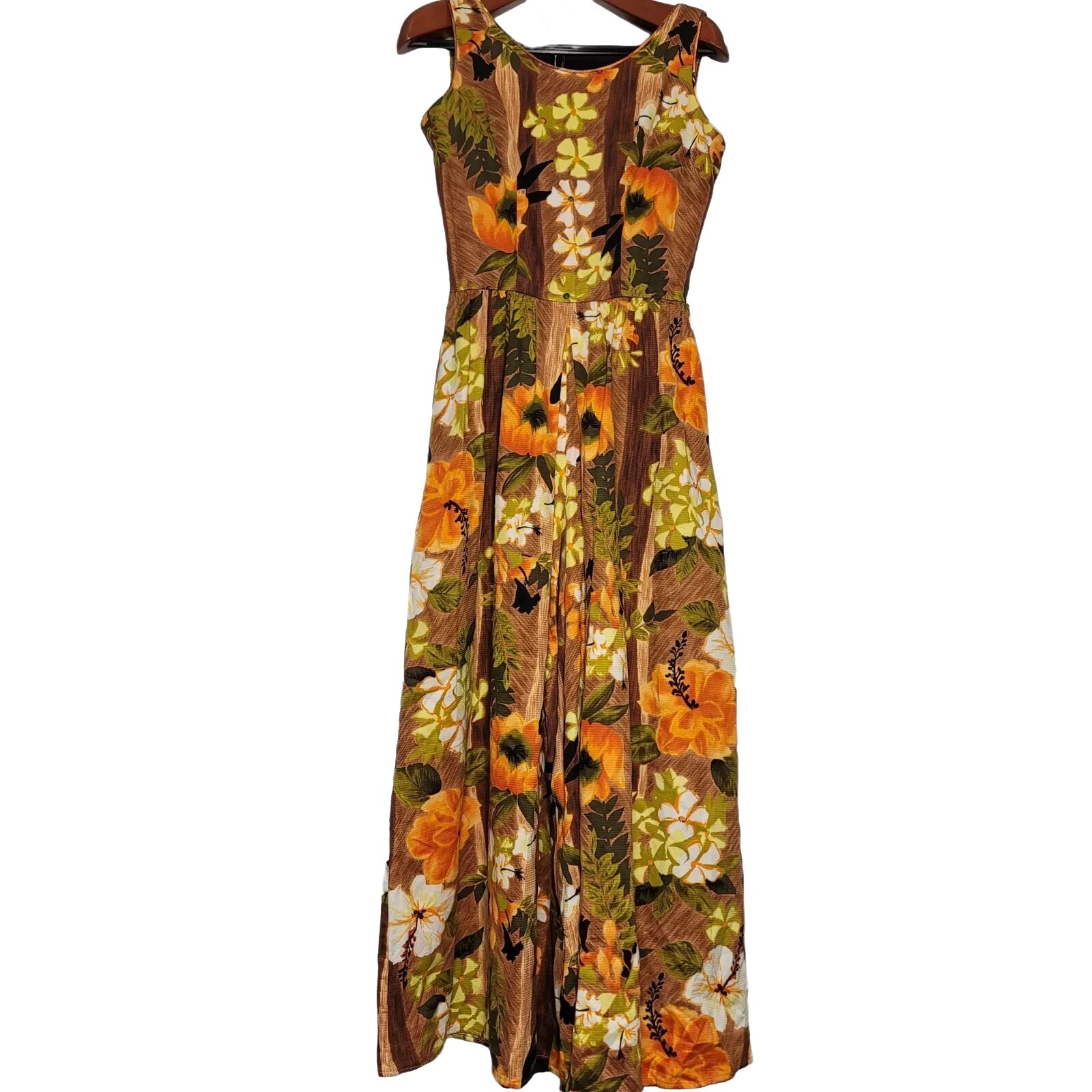 VTG 60s 70s Stan Hicks Hawaiian Casuals Floral Palazzo Jumpsuit Small