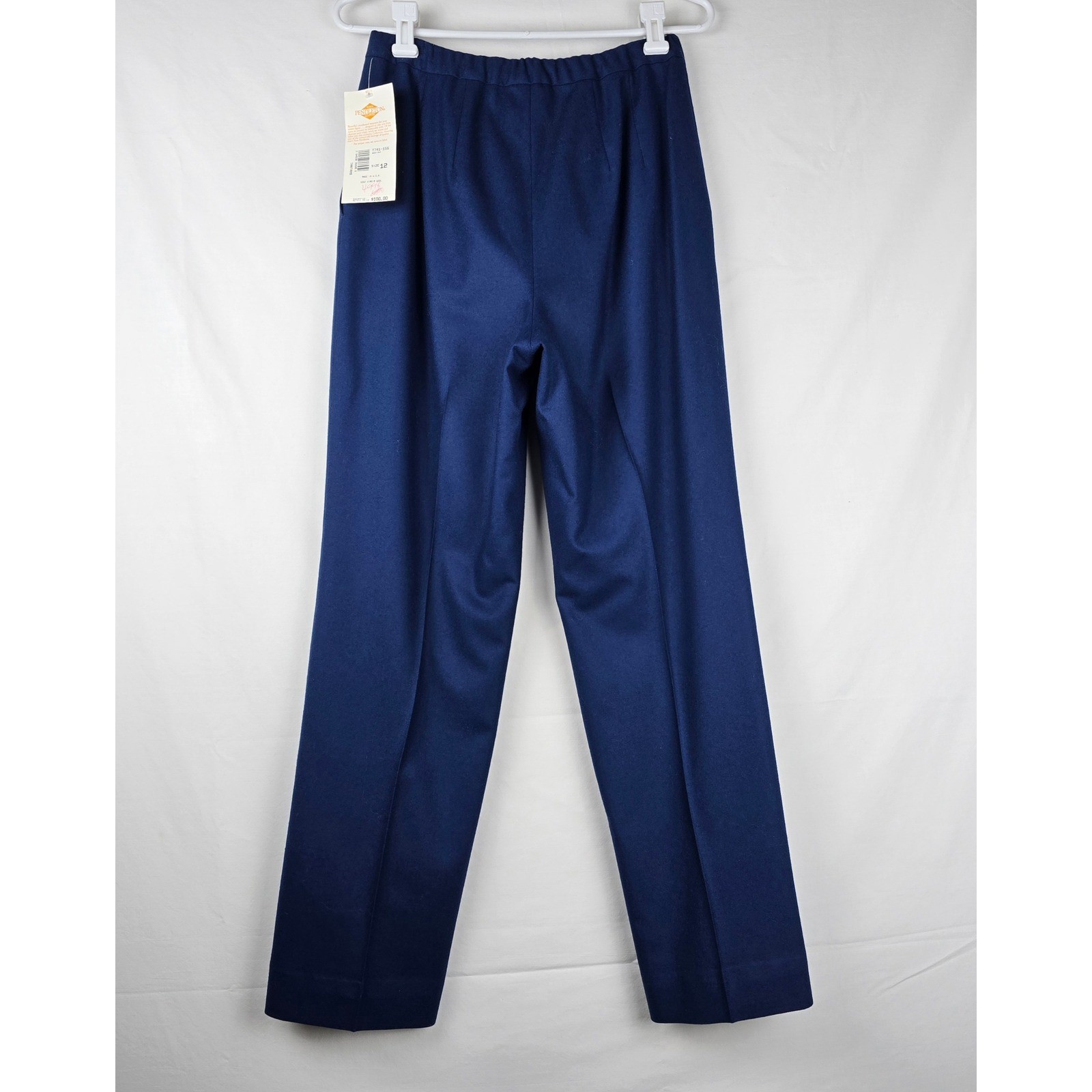 Pendleton Town & Country Womens Navy Blue Virgin Wool Trousers Pants Size 12 NWT