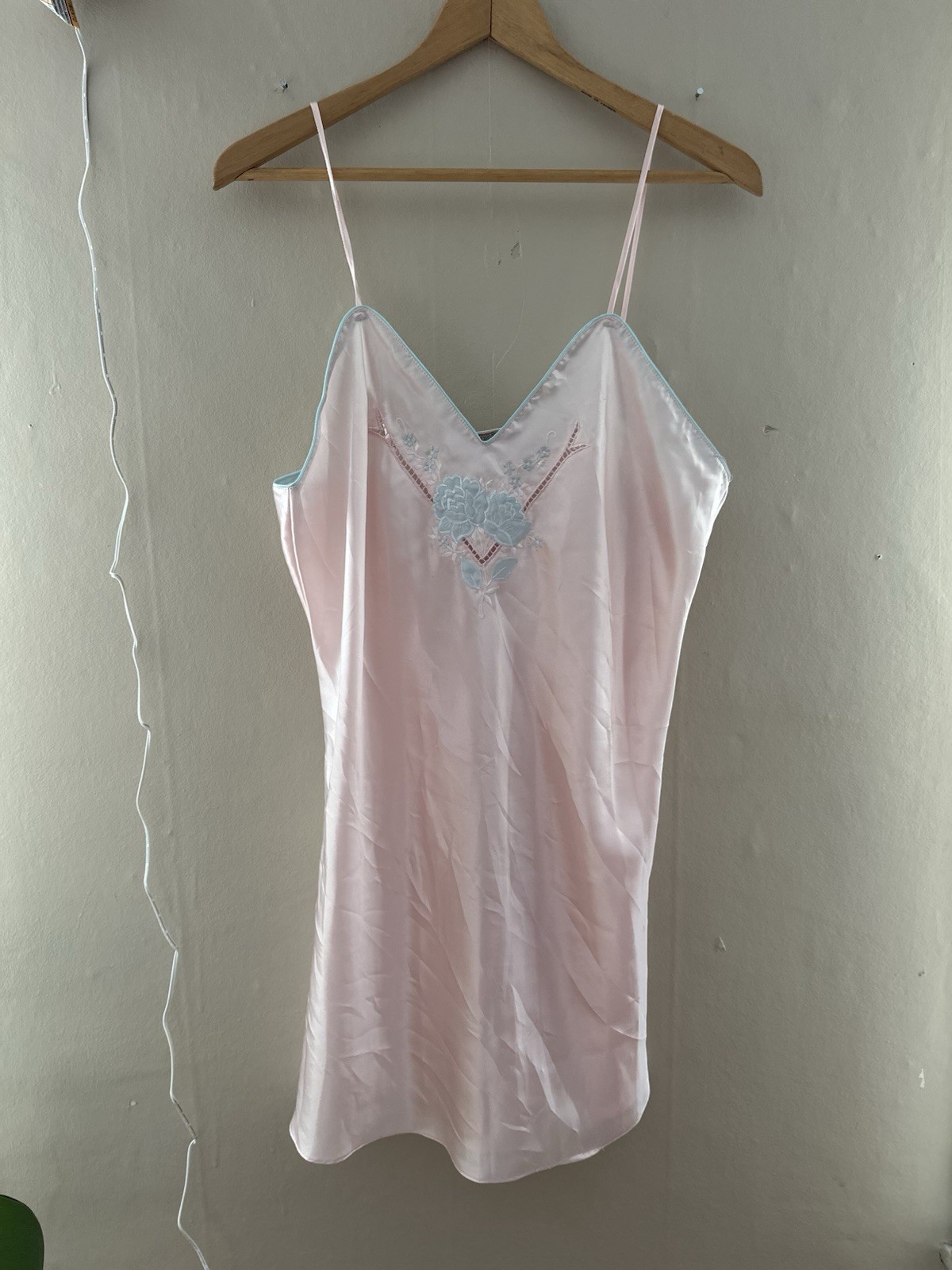 VTG Coquette Slip Dress Size Large Pink Romantic Feminine Lingerie Nightgown