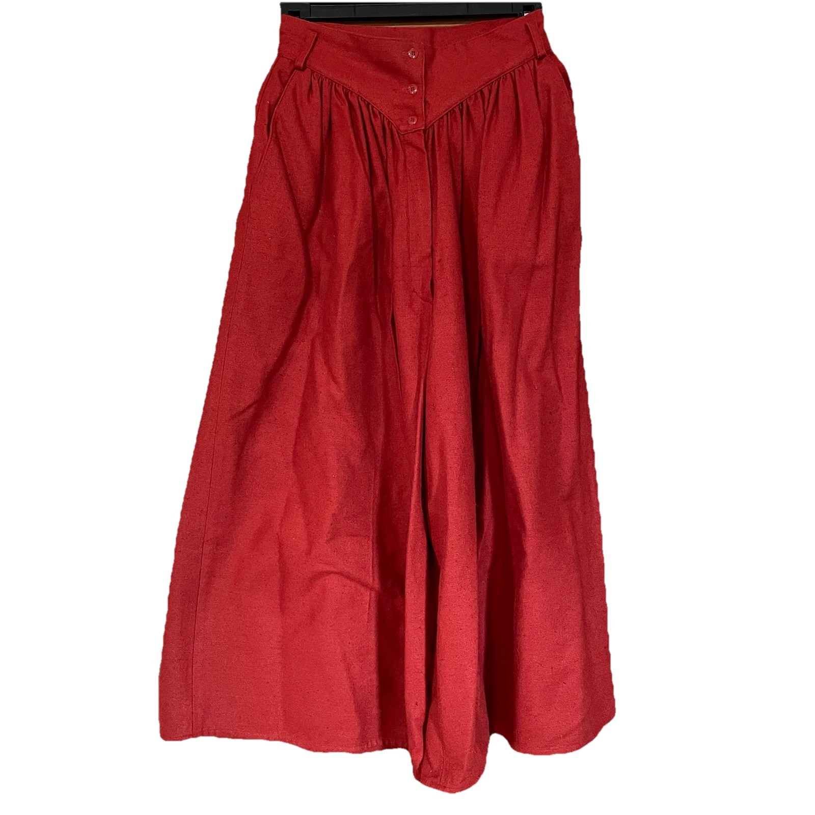 VTG Carole Little for Saint Tropez West Gaucho Women&rsquo;s 6 100% Silk 70s Yoke Rust