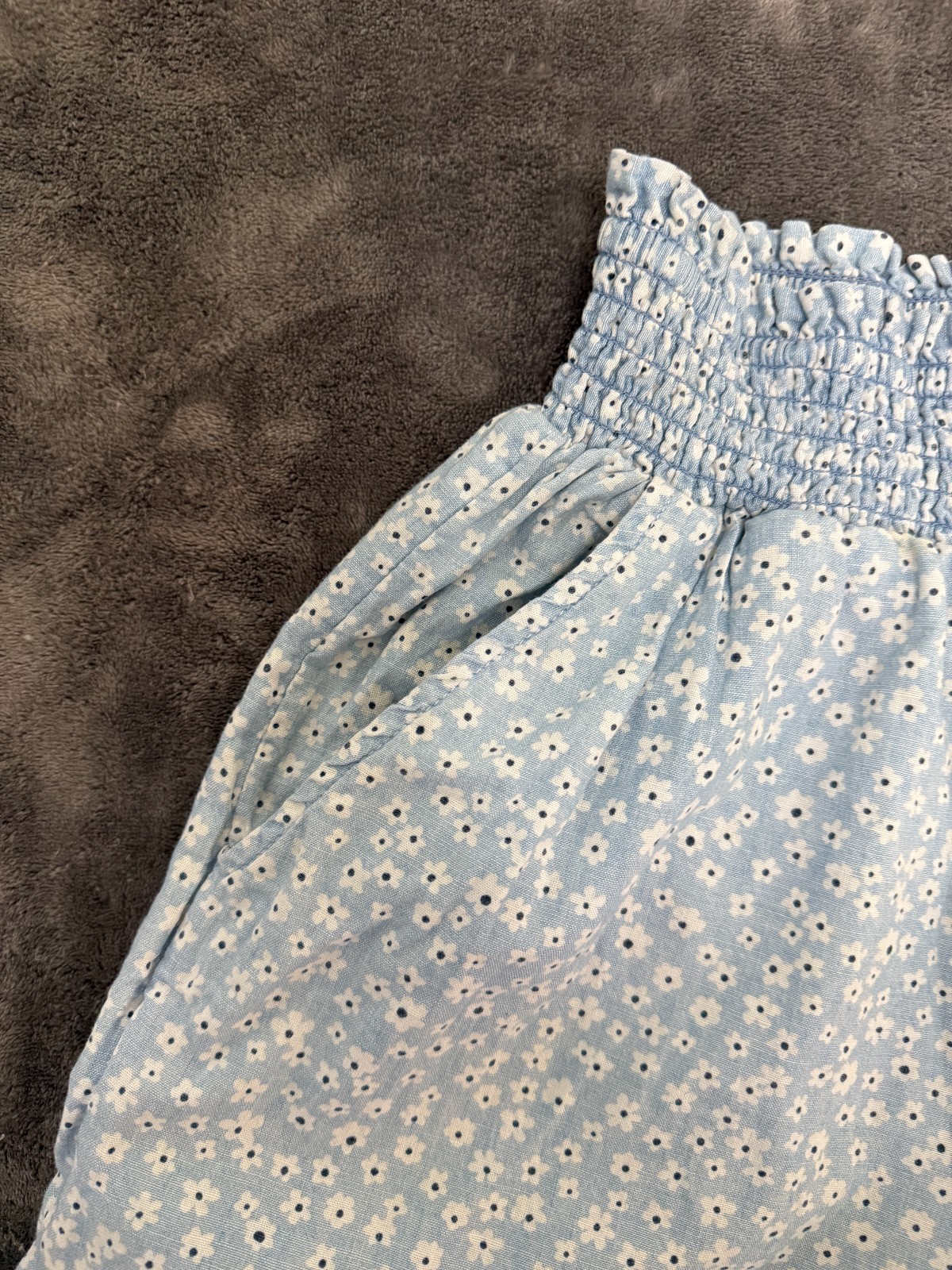 American Eagle Floral Boho Cottage Smocked Waist Wide Leg High Waist Pants Small