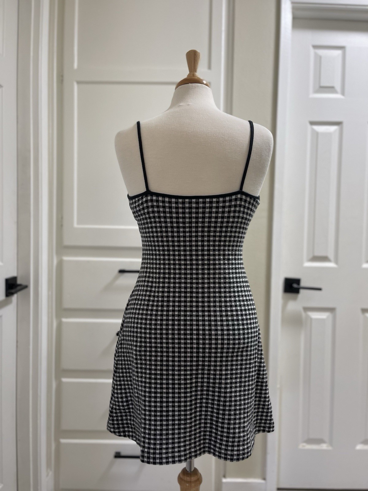 Vintage 90s Forever 21 U.S.A. Gingham Plaid Mini Dress Size Medium Y2K