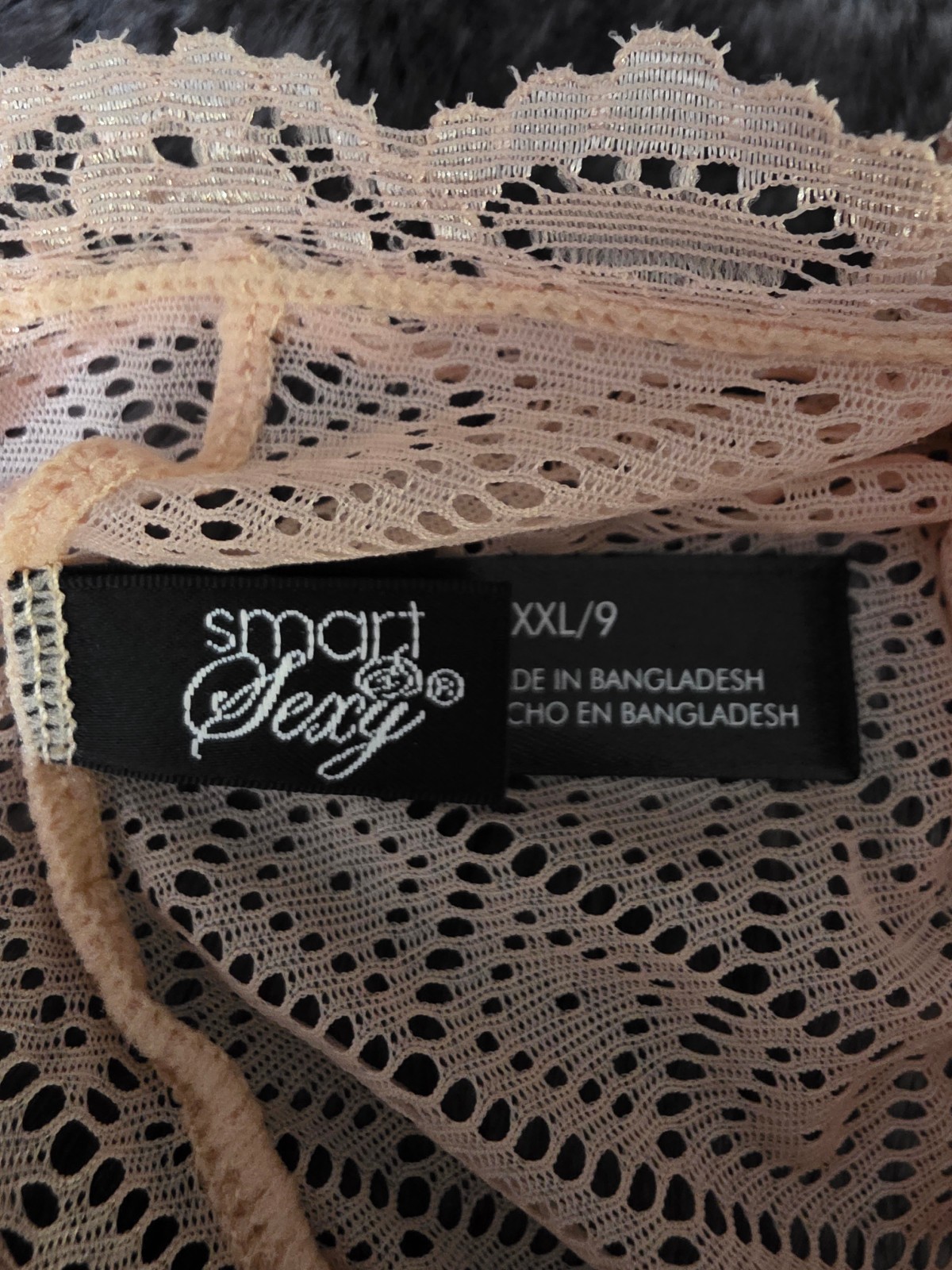 Smart & Sexy Beige Lace Cheeky Hipster Panty Size XXL (9) New!