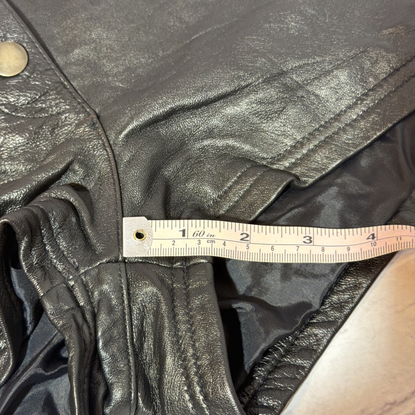 Leather Button Fly Micro Shorts Sz 4 First Bare Back 12in Rise 90’s Vintage