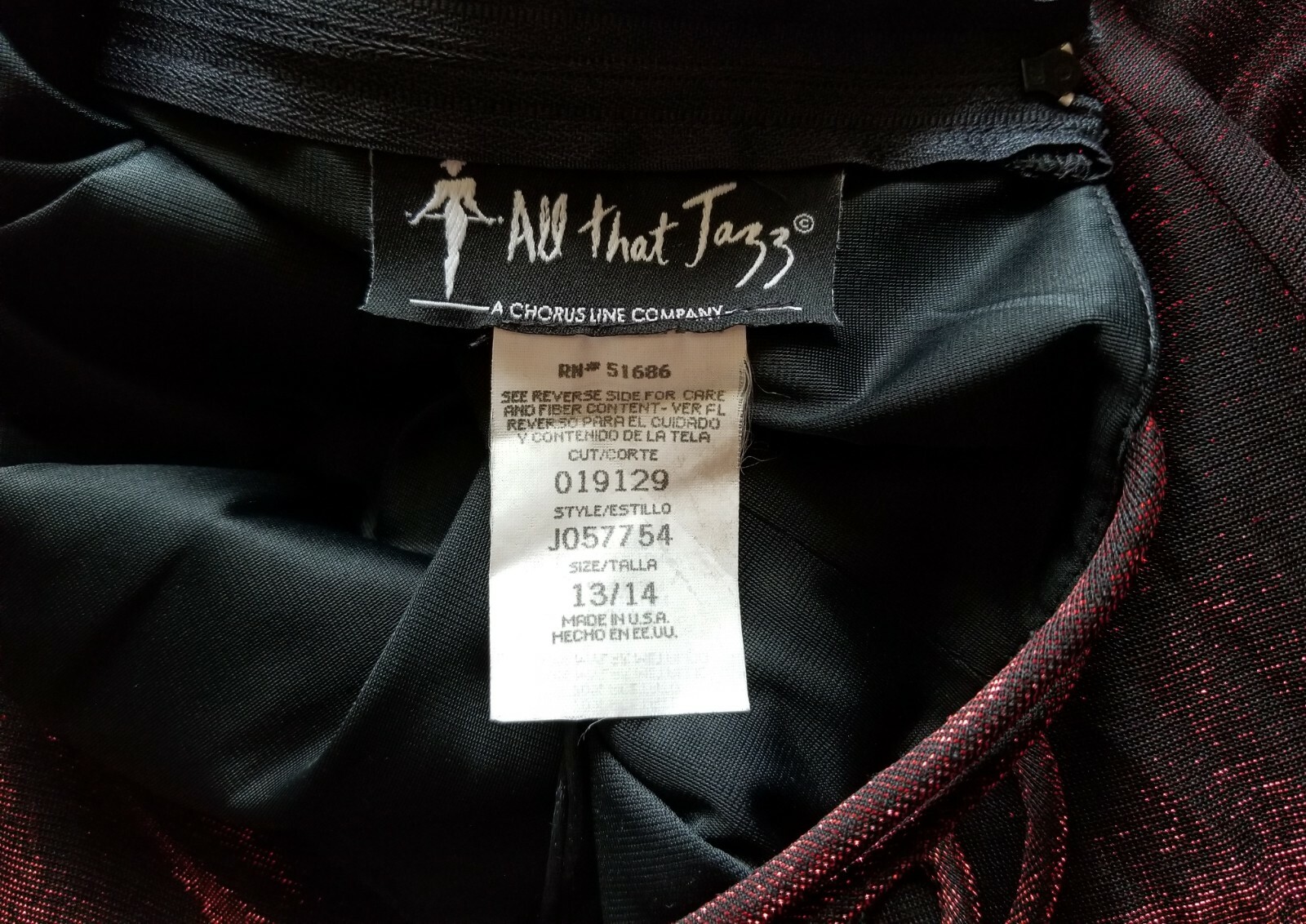 VTG All That Jazz Metallic Red Sparkle Cocktail Juniors Size 13/14 (Women&rsquo;s M/L)