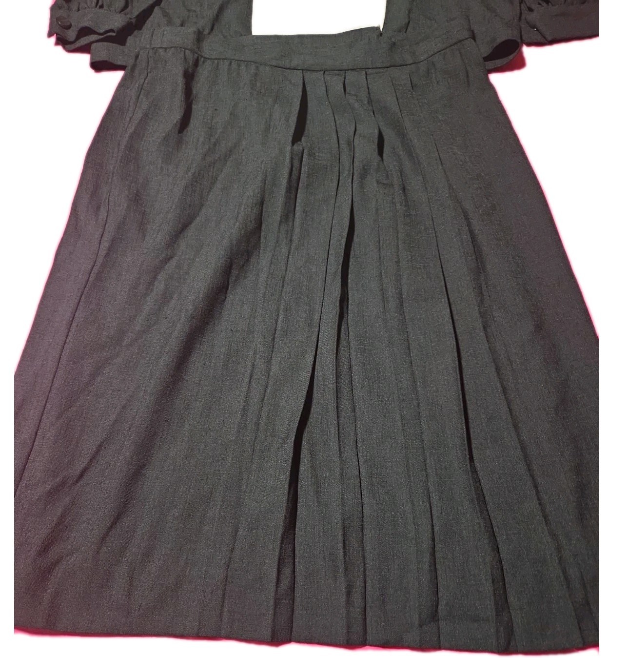 Grace Tone 1990s Vintage Black Double Breasted Large Skirt Set