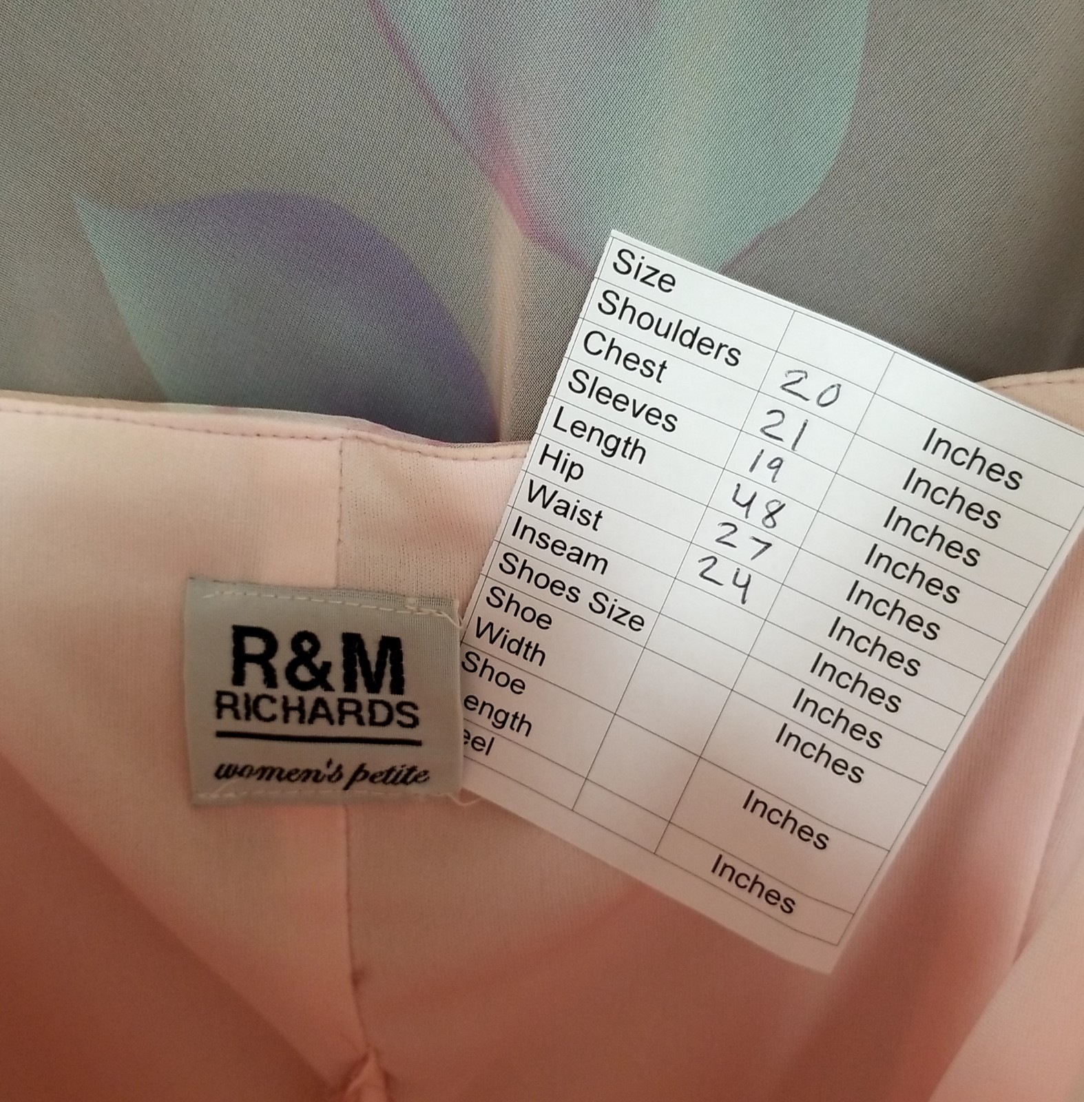Vintage R&M Richards Pink Lightweight Floral Jacket & Dress Formal Outfit Set