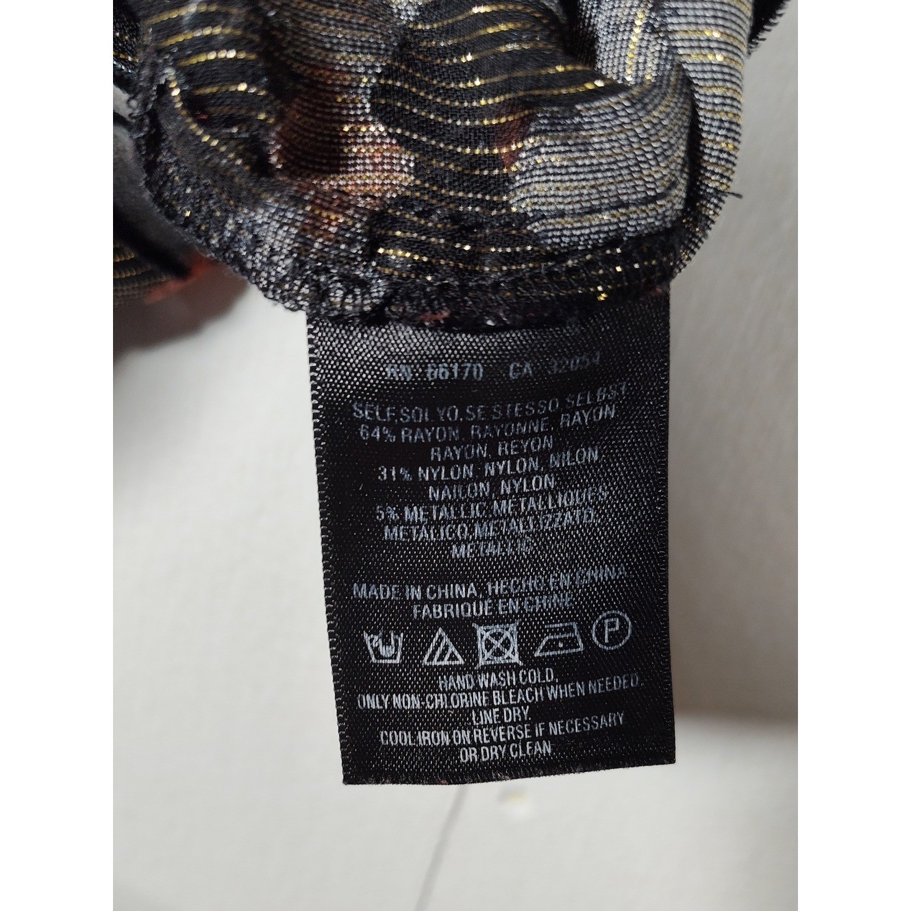 Anthropologie Meadow Rue art deco black gold velvet mixed tank blouse L