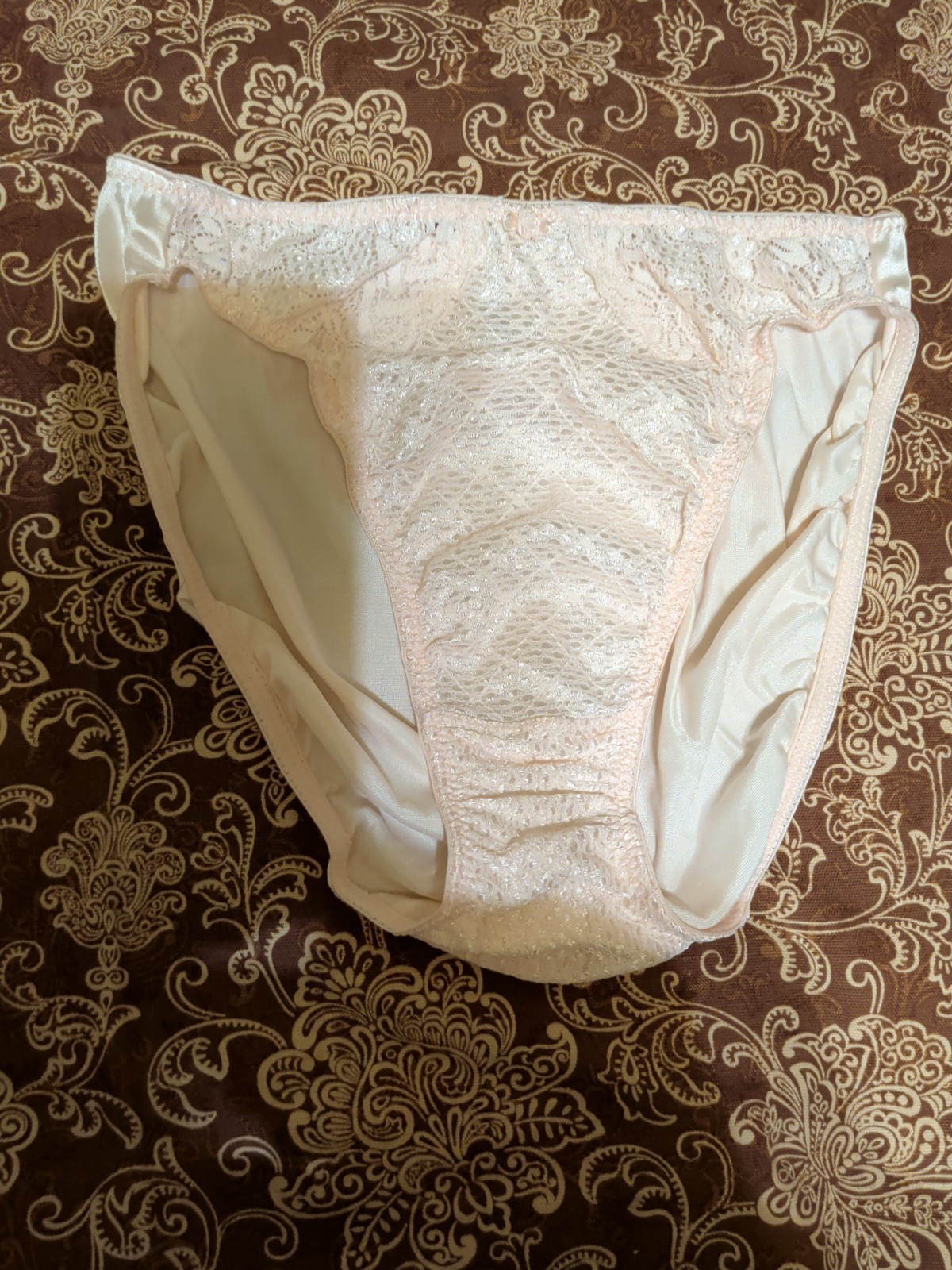 Vintage Oscar De La Renta Satin Brief Panties Size Medium