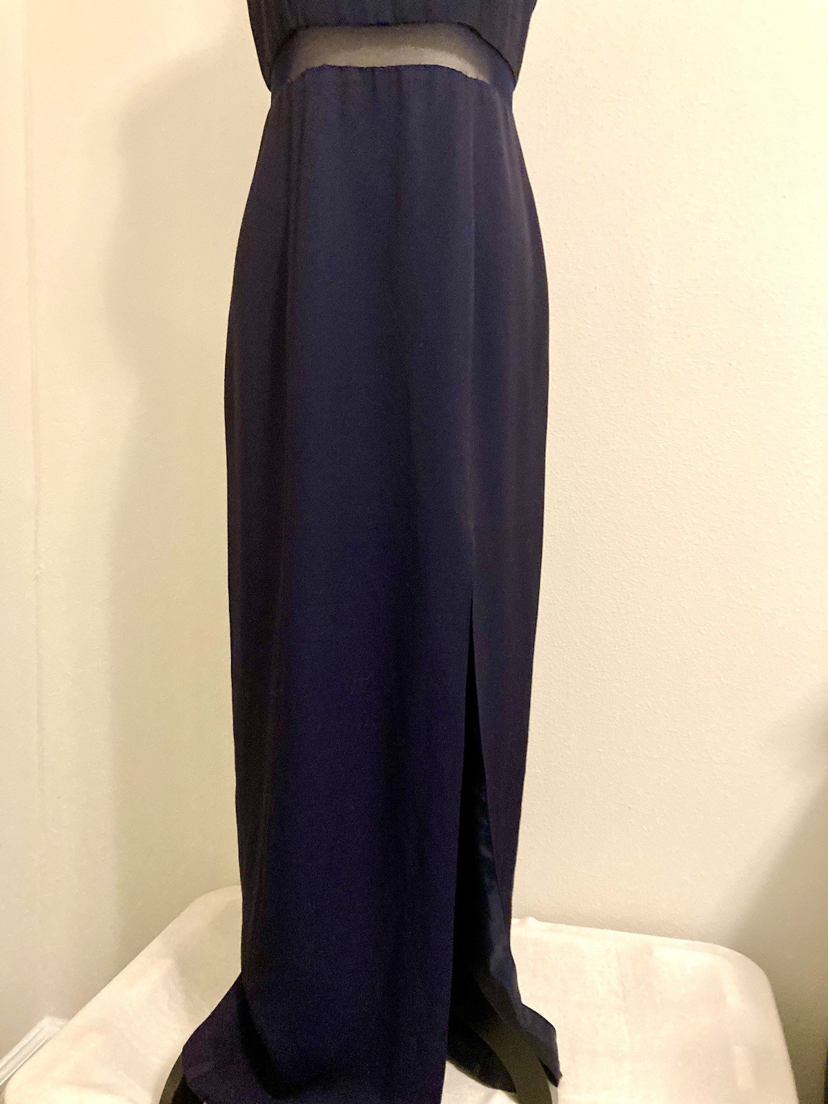 VTG 90’s INXS Navy Minimalist Column Maxi Dress SZ M (9/10)