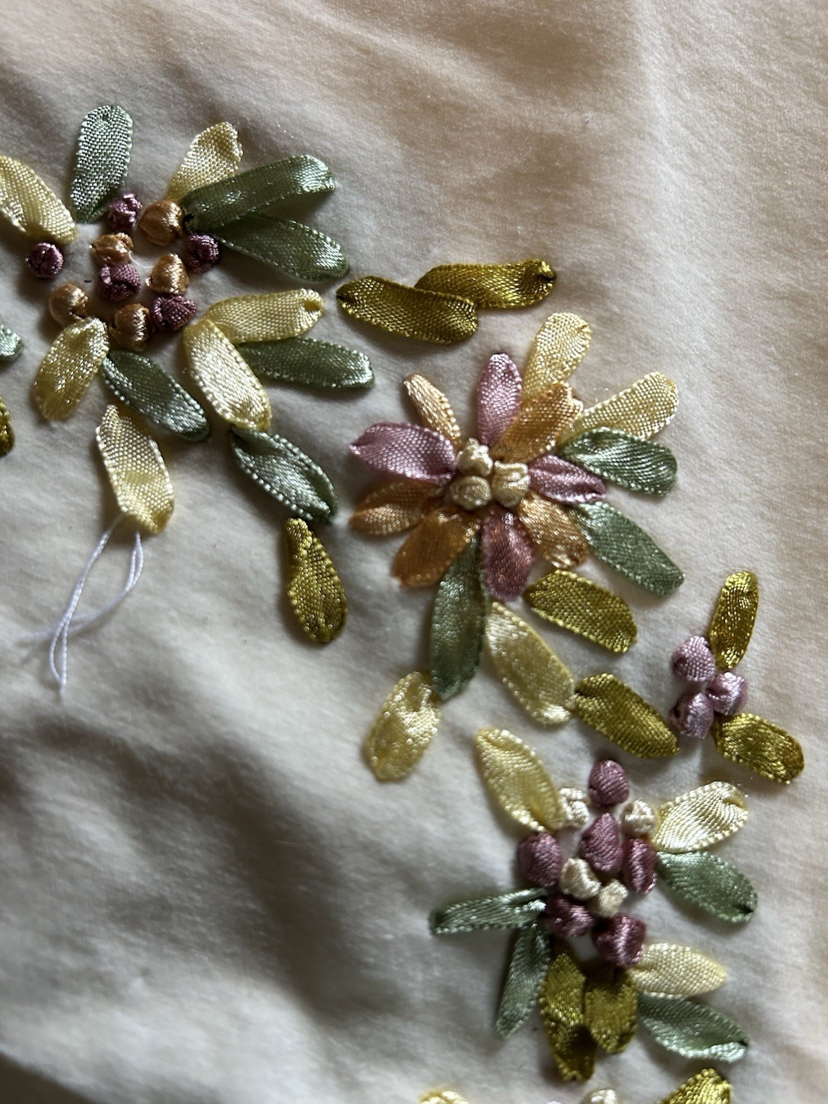 Vintage Ribbon Embroidered Lined Cape S,M,L