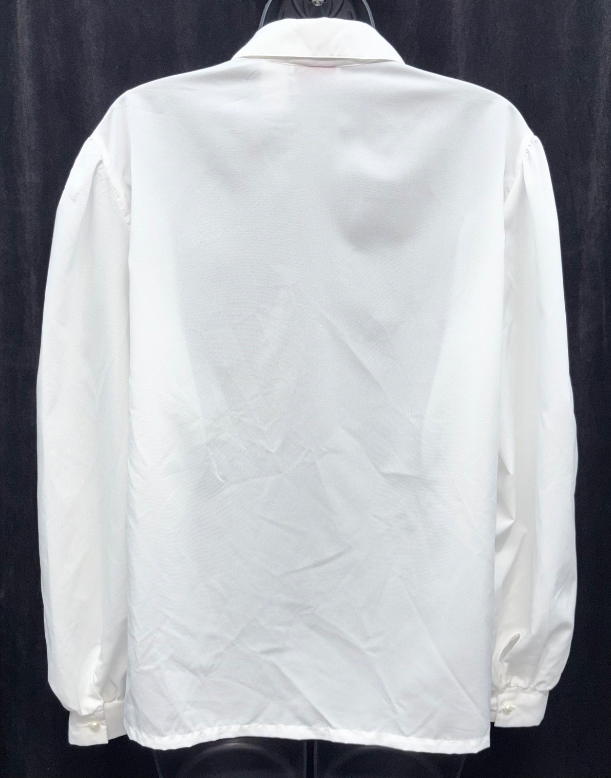 VTG JONQUIL by JUDY BOND Size 14 Button Up Lace Detail Neckline Blouse Ivory
