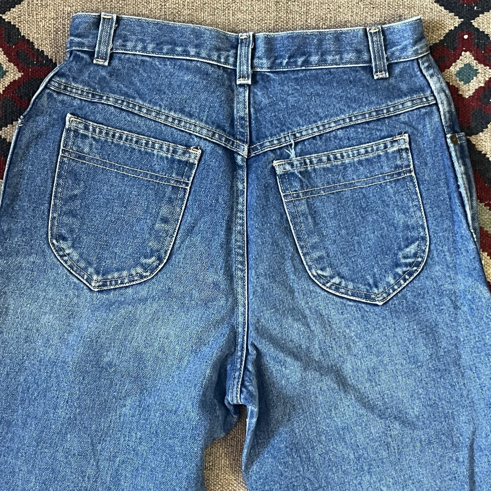 Vintage 80s Silver Unicorn High Waisted Mom Jeans Women’s Size 13 Blue Denim