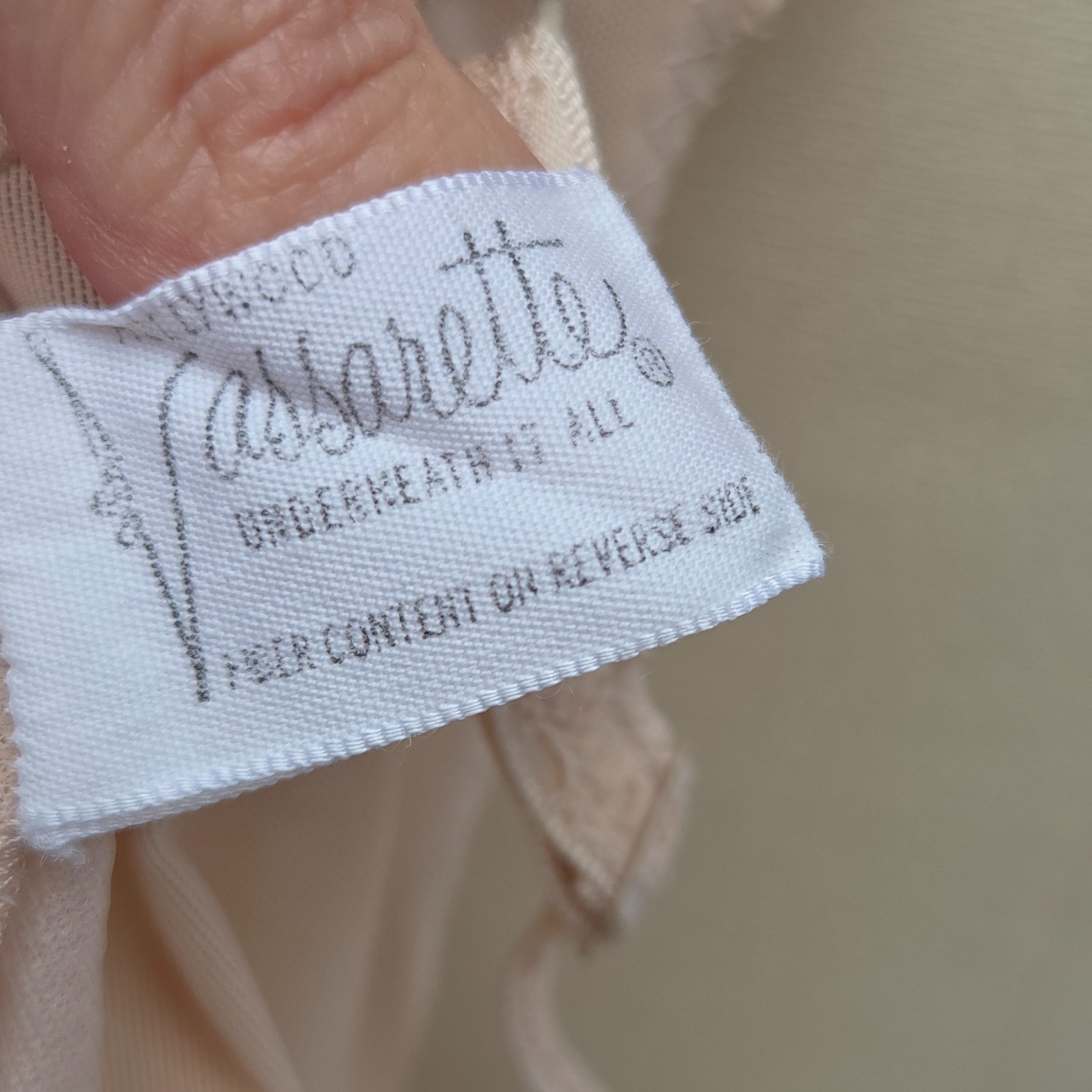 Vintage Vassarette Underneath it All Slip of a Bra Size 36C Peach Underwire 3229