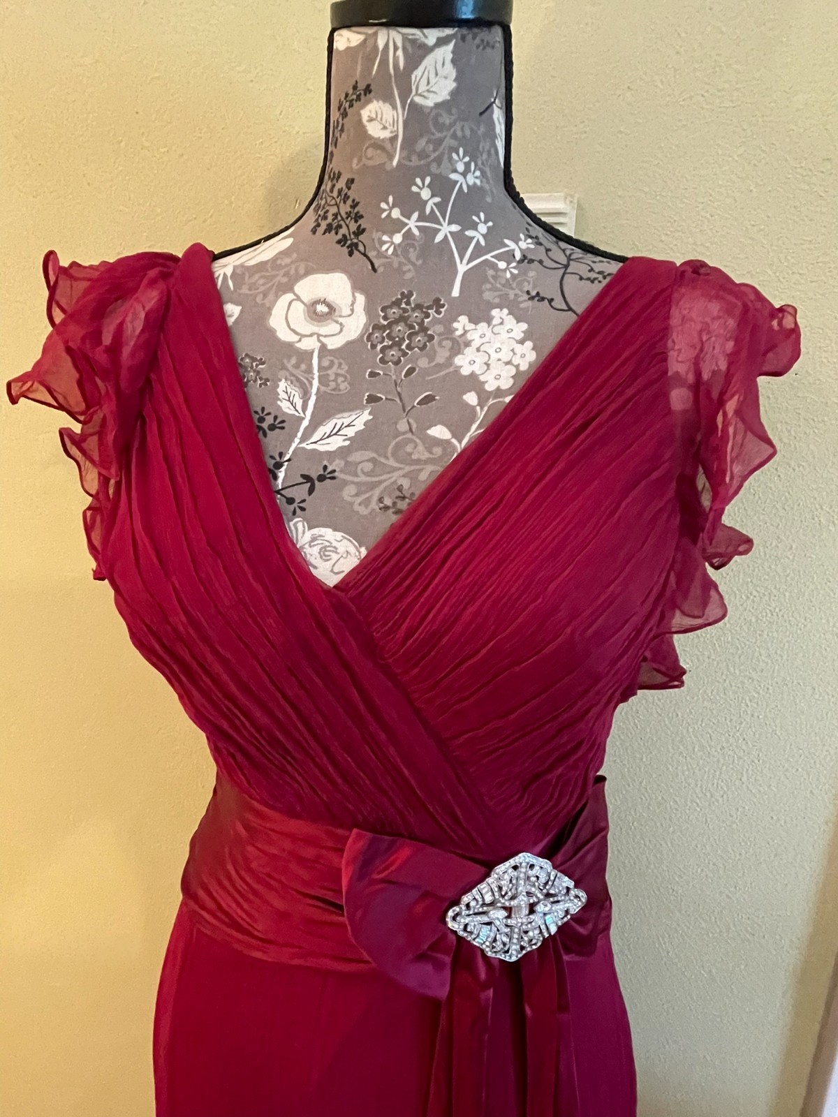 Vintage Jovani red sild dress
