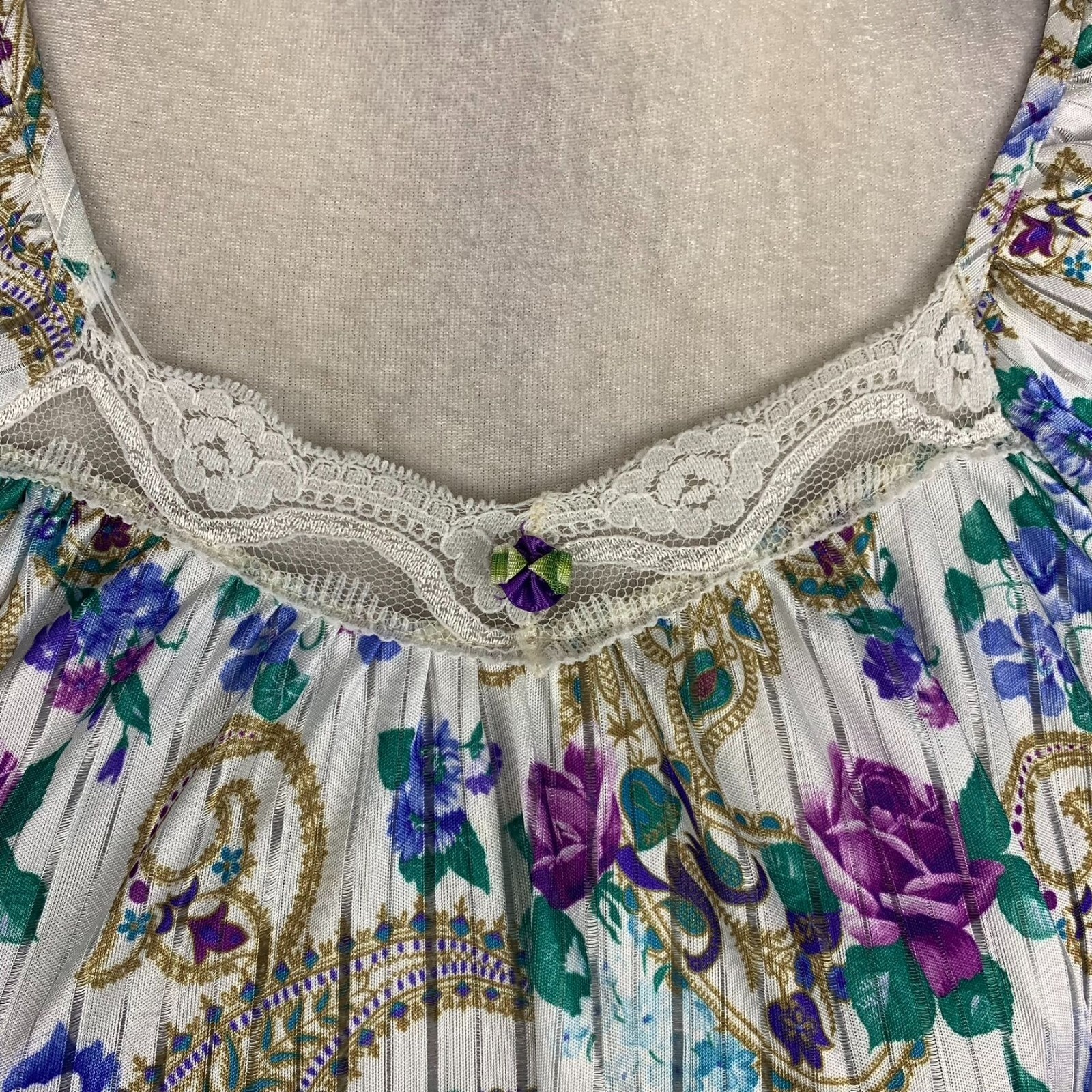 Intimate Options Vintage Nightgown Floral Paisley Grandmacore No Size Tag (L)
