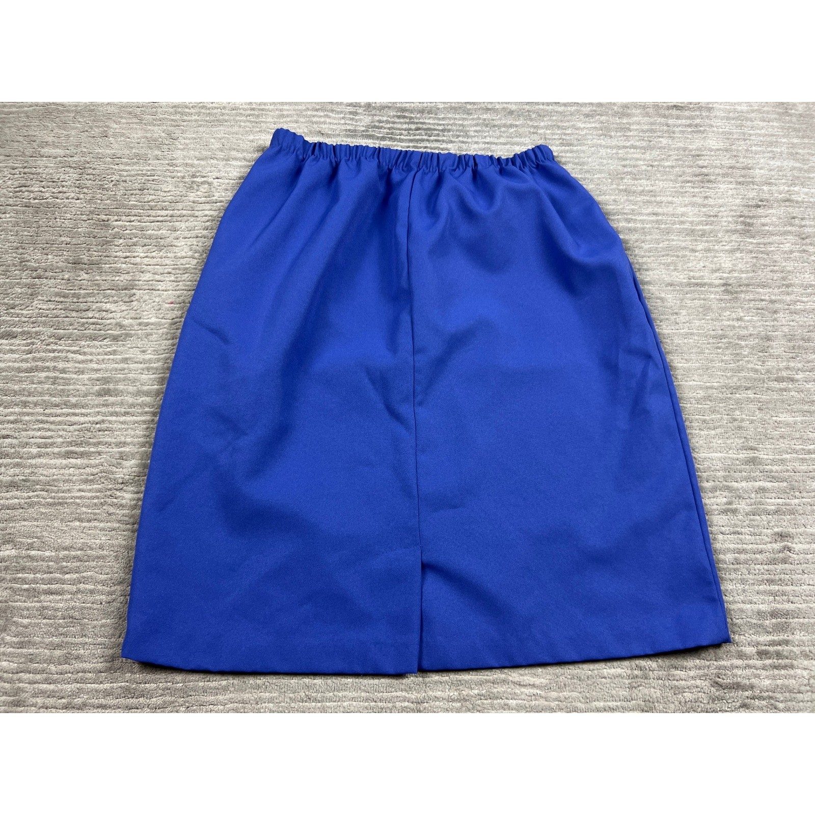 Unbranded Skirt Women Medium Blue Vintage Pencil Elastic Waist Made in USA 26846