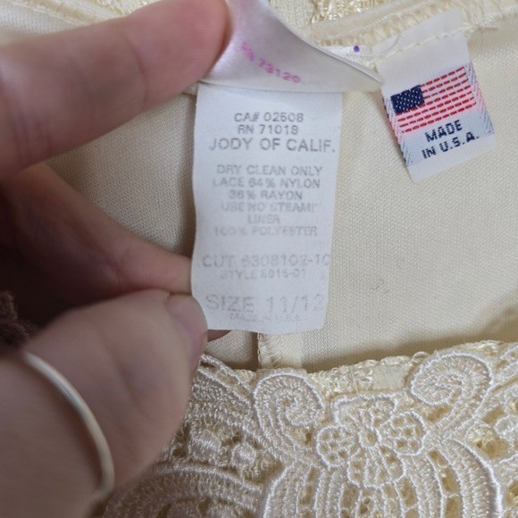 Fredericks of Hollywood Lace Maxi Dress Corset Back Cream White Size 11 12