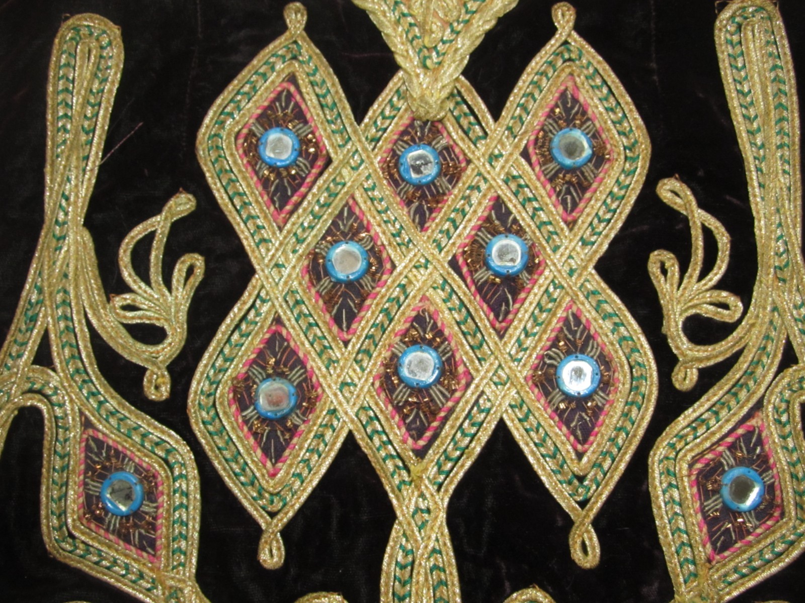 Vintage Turkish Vest Hendrix Morrison Style Made In Pakistan Velvet Gold Lloyds