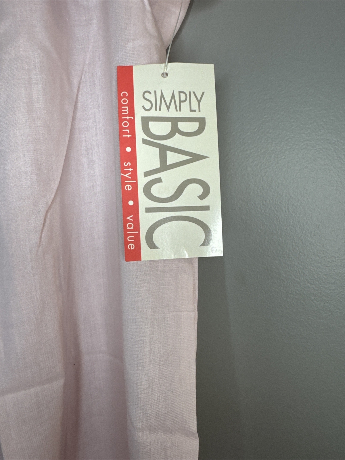 NWT Vintage Simply Basic Light Pink Polyester/Cotton Nightgown Embroidered M USA