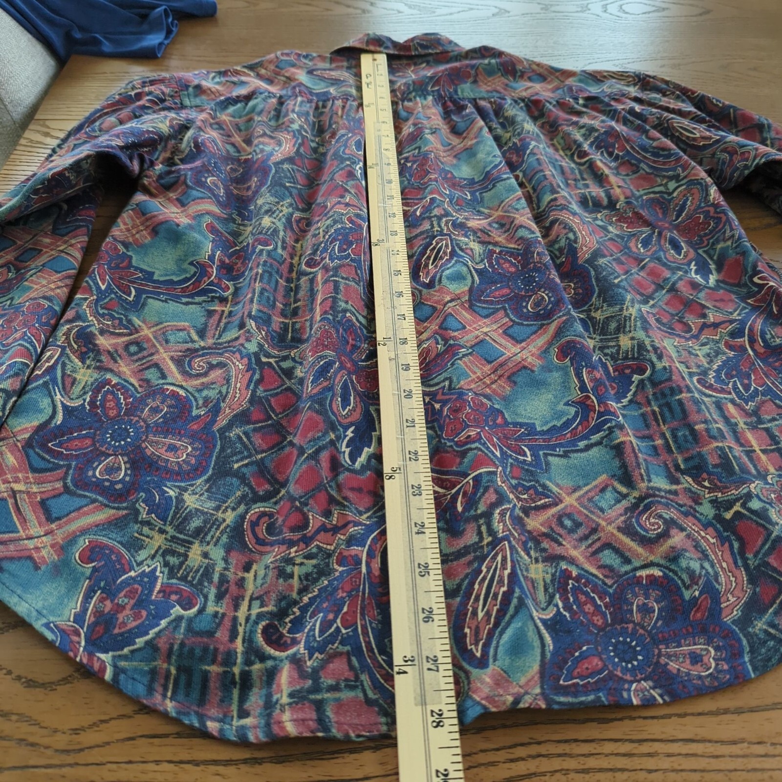 Vintage Lee Authentic Clothing Long sleeve Art Paisley Floral Button up blouse M