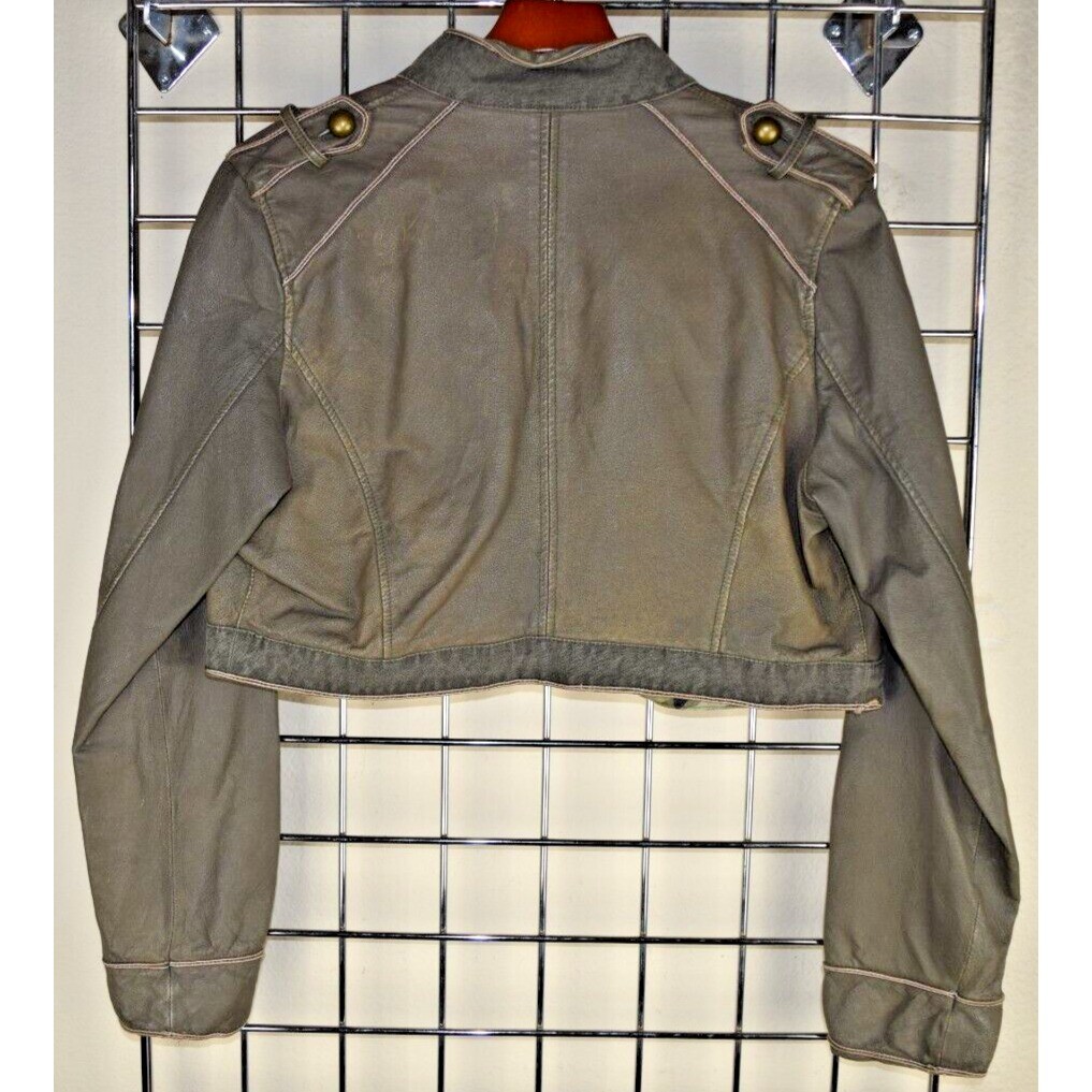 Vintage Wilsons Leather Jacket Size Size S 90s Cropped Military Style
